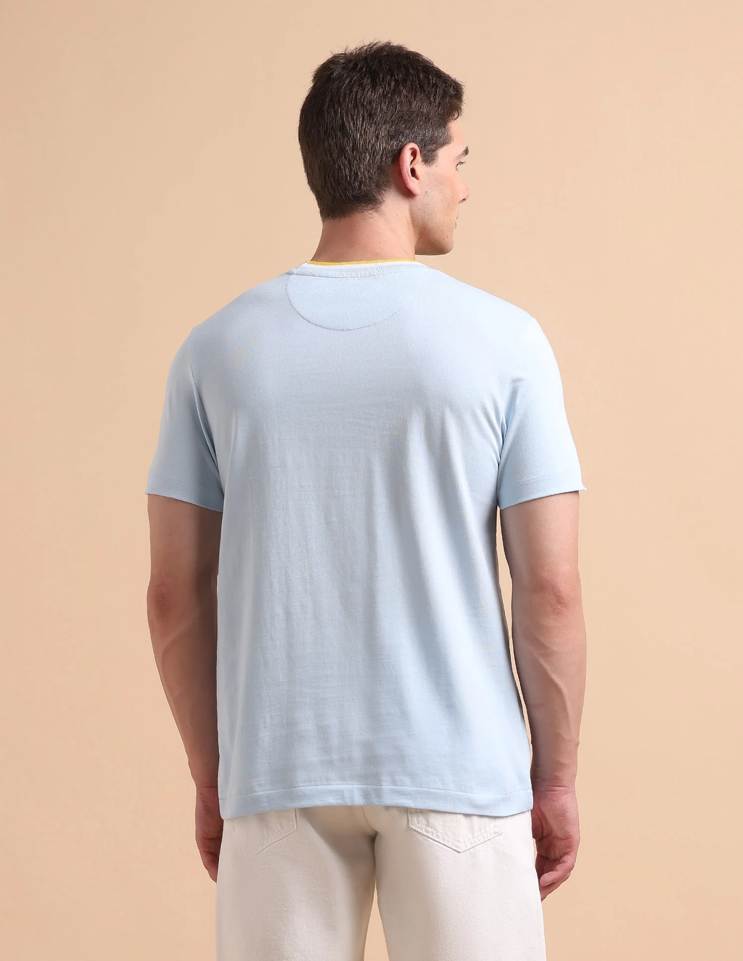 Solid Pure Cotton T-Shirt - Image 5