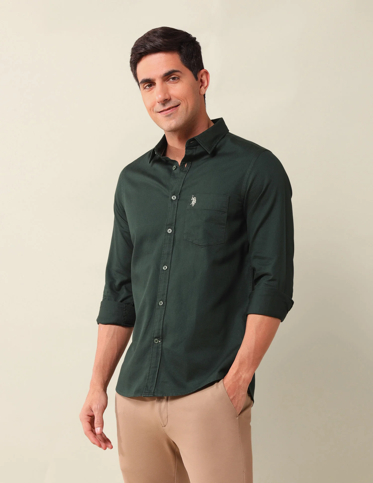 Solid Pure CottonShirt - Image 4