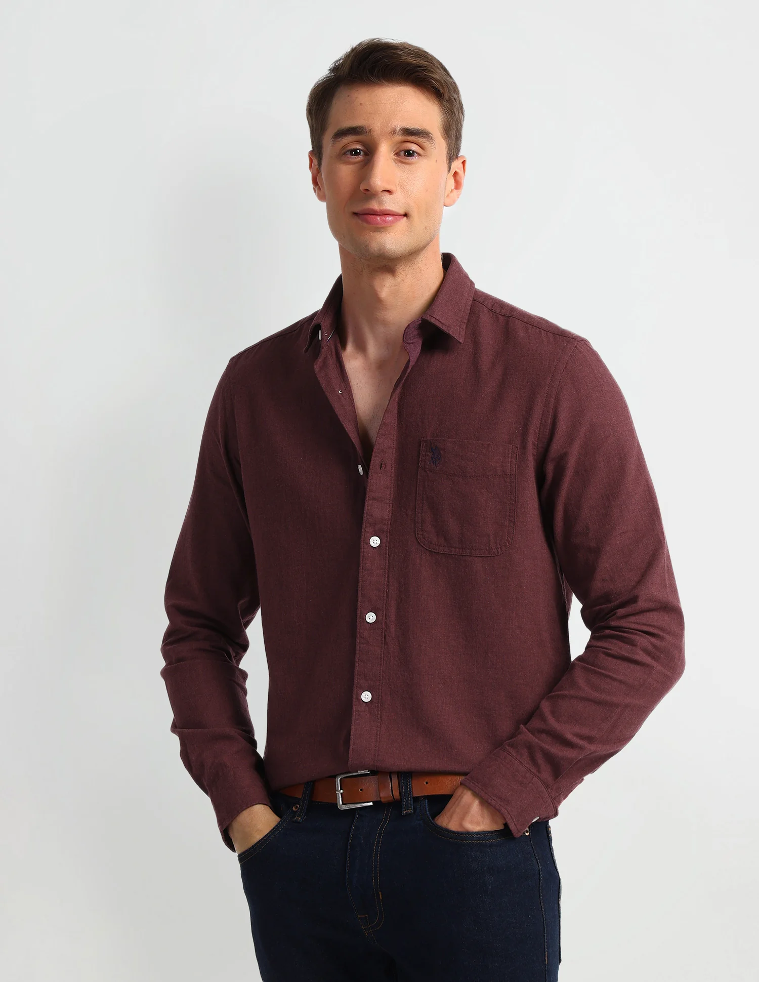 Solid Slim Fit Shirt