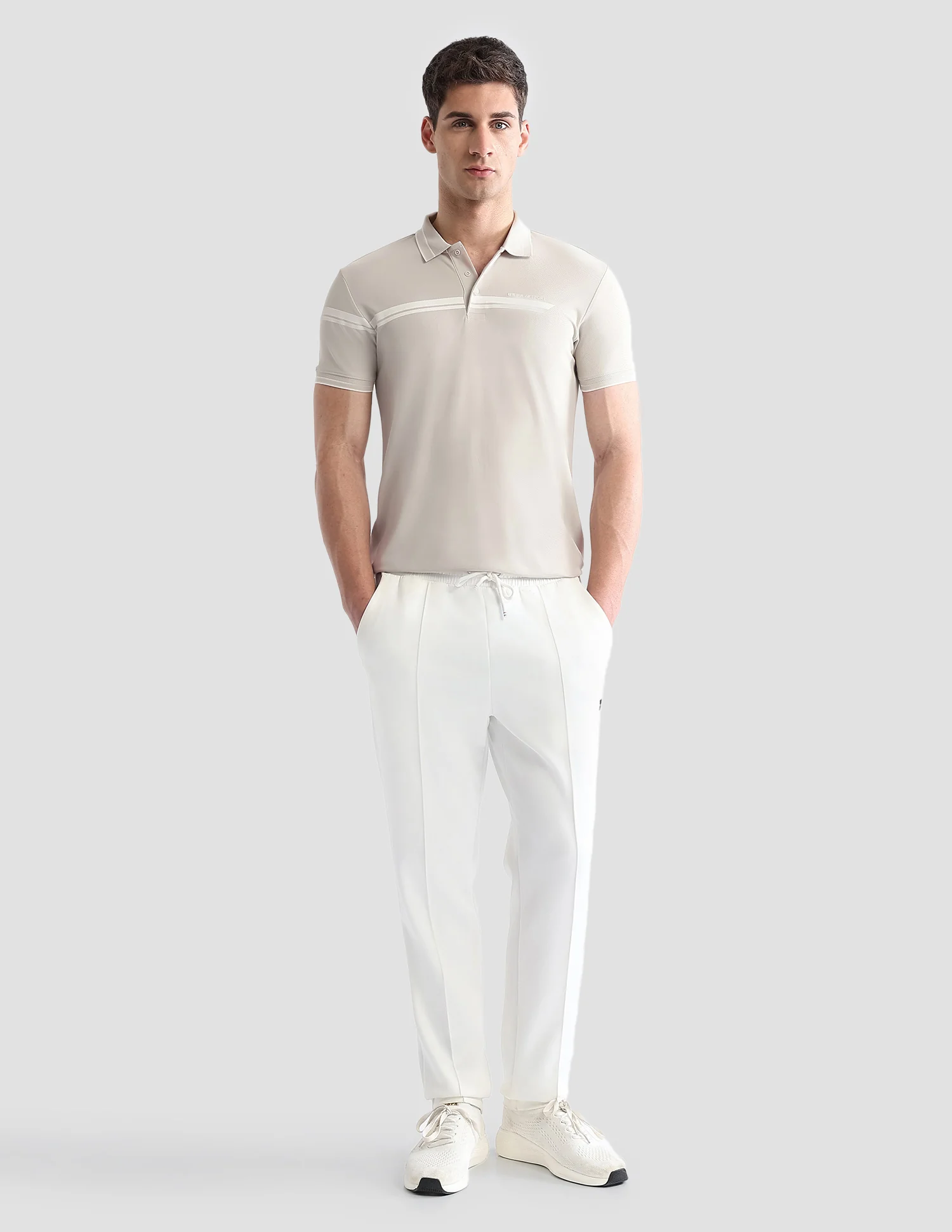 Solid Regular Fit Active Polo Shirt - Image 3