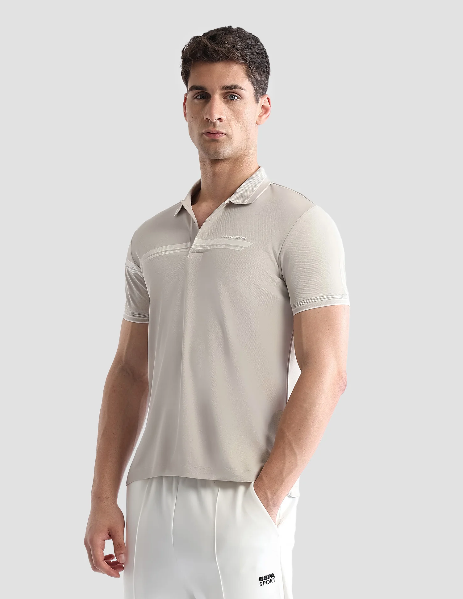 Solid Regular Fit Active Polo Shirt - Image 4