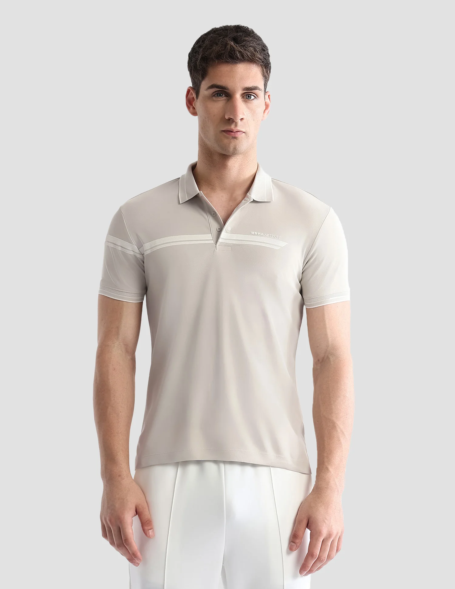 Solid Regular Fit Active Polo Shirt - Image 6