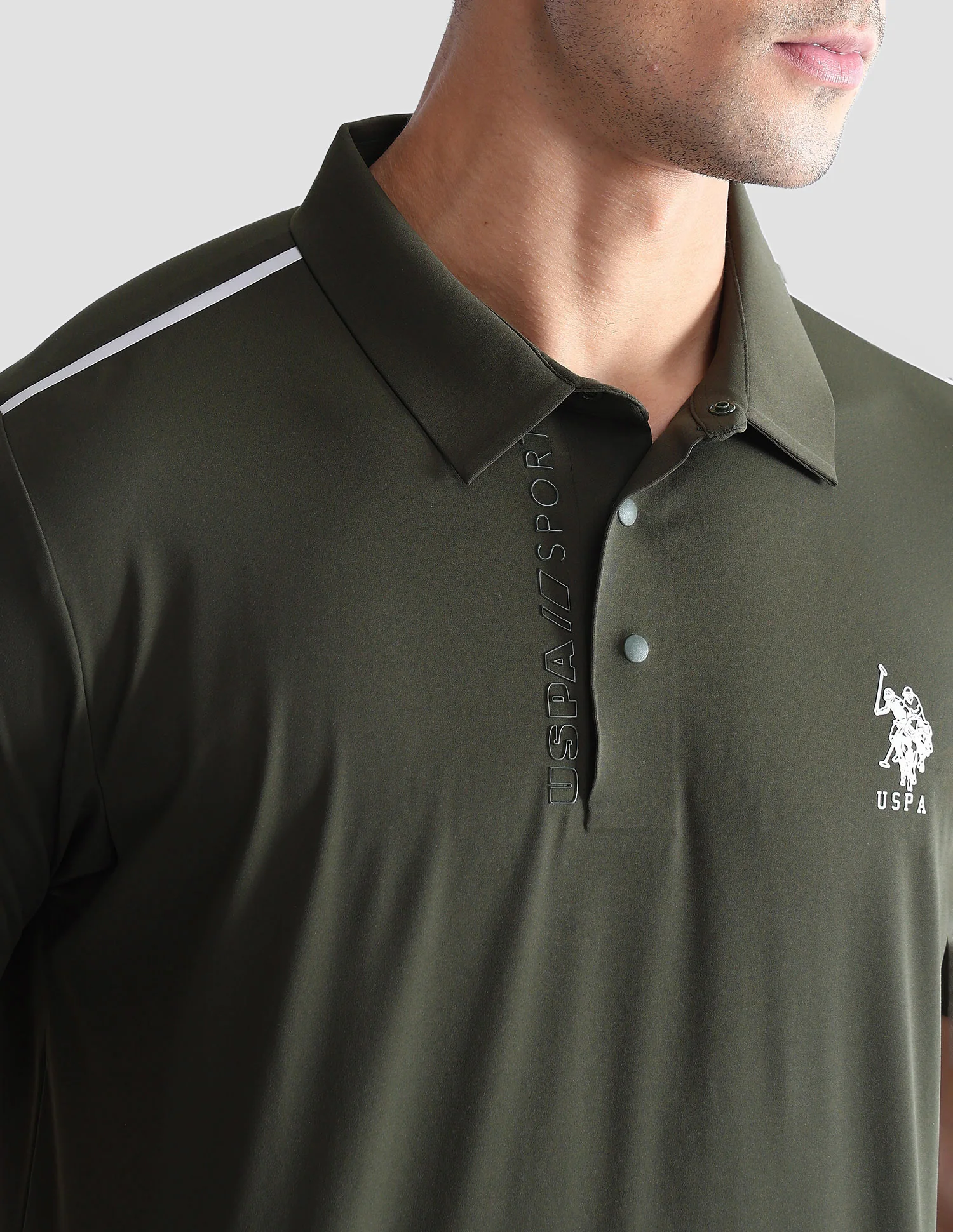 Solid Regular Fit Active Polo Shirt - Image 7