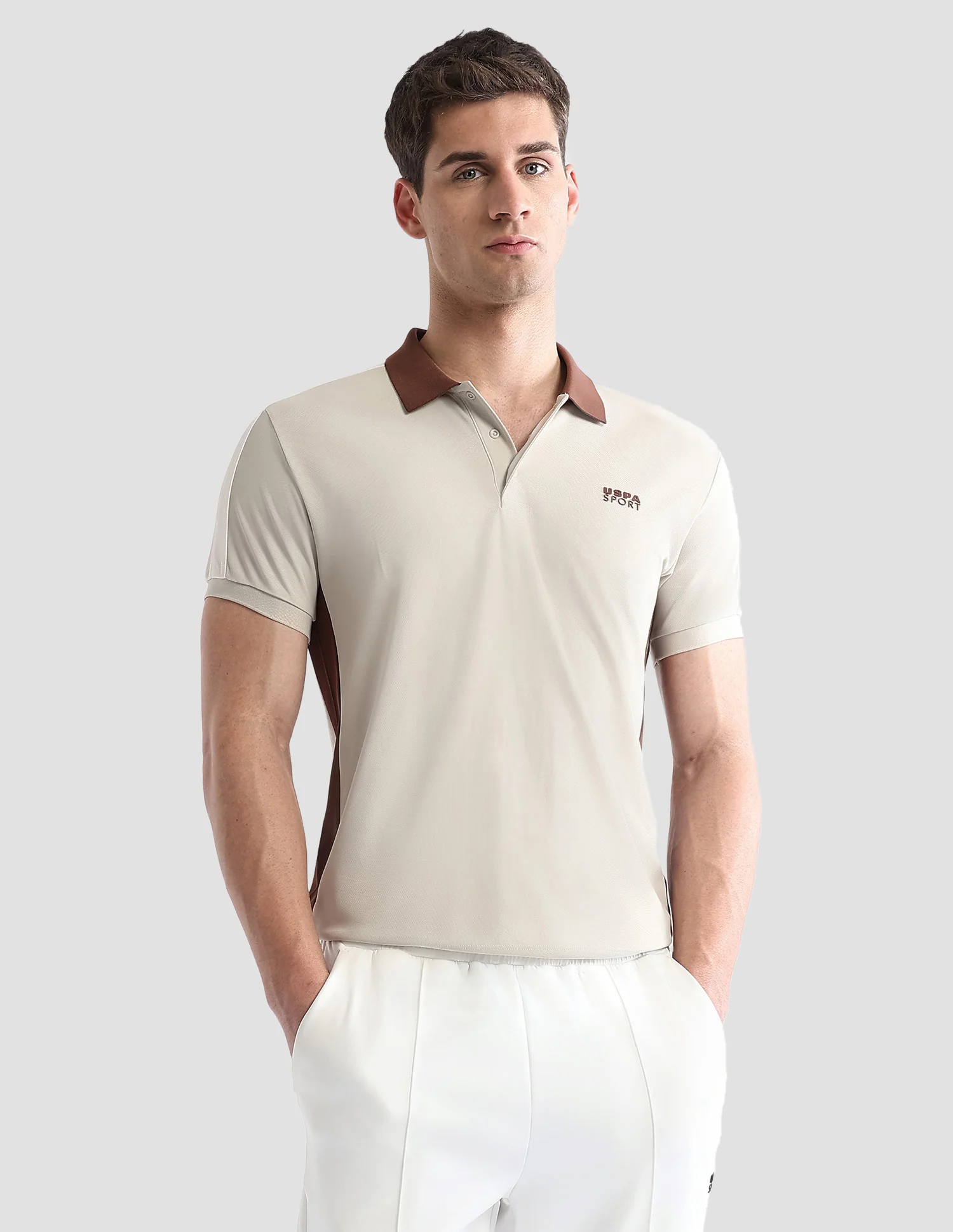 Solid Regular Fit Active Polo Shirt