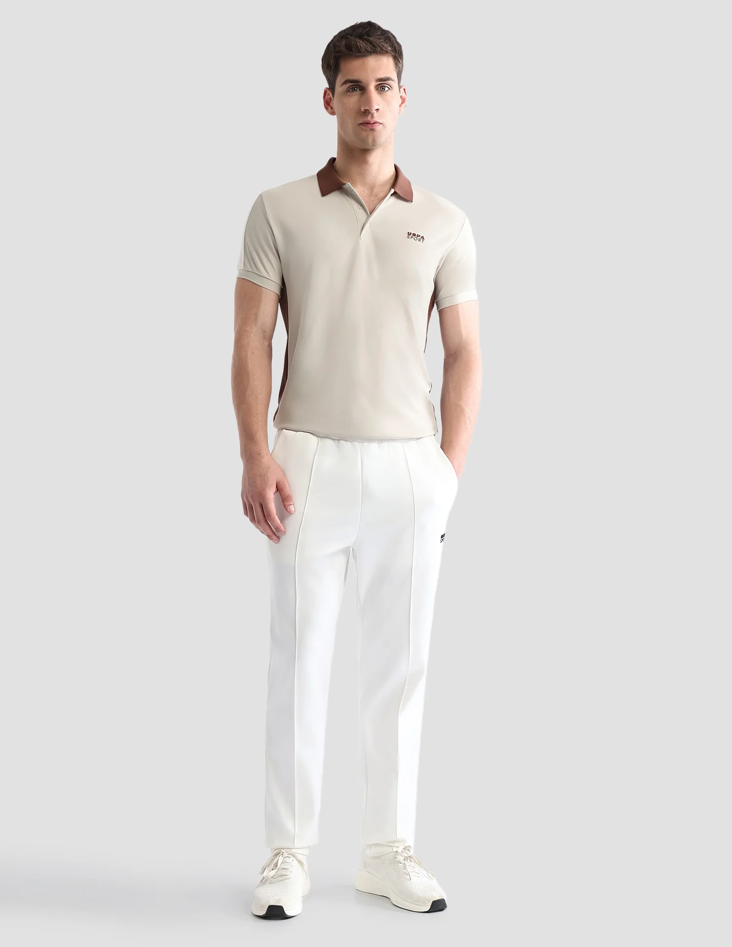 Solid Regular Fit Active Polo Shirt - Image 3