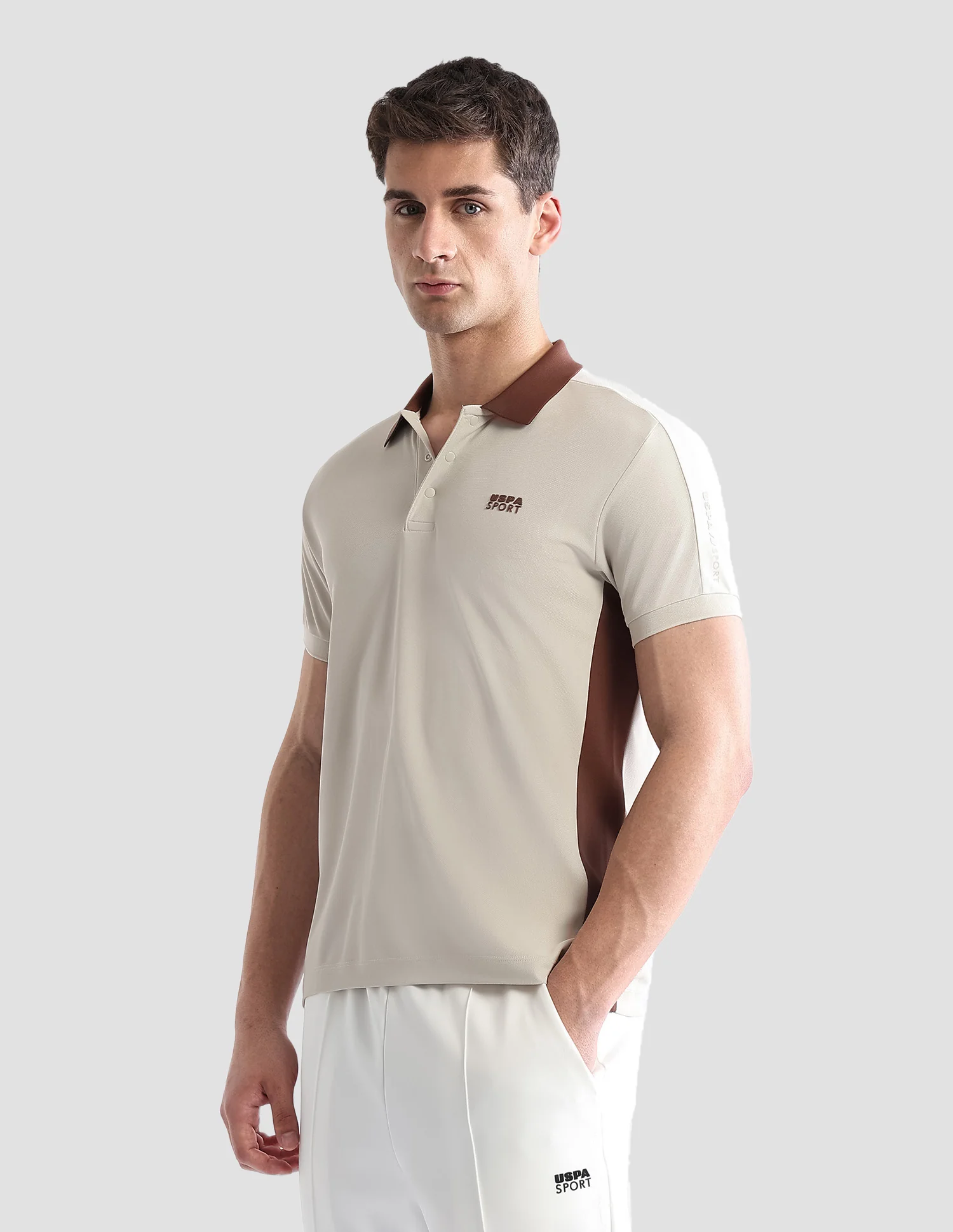 Solid Regular Fit Active Polo Shirt - Image 4