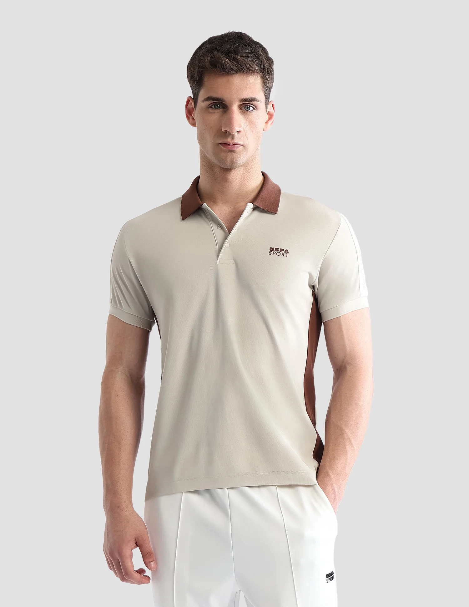Solid Regular Fit Active Polo Shirt - Image 6