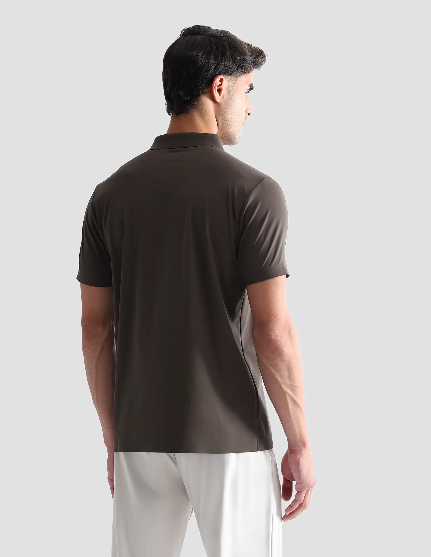 Solid Regular Fit Active Polo Shirt - Image 5