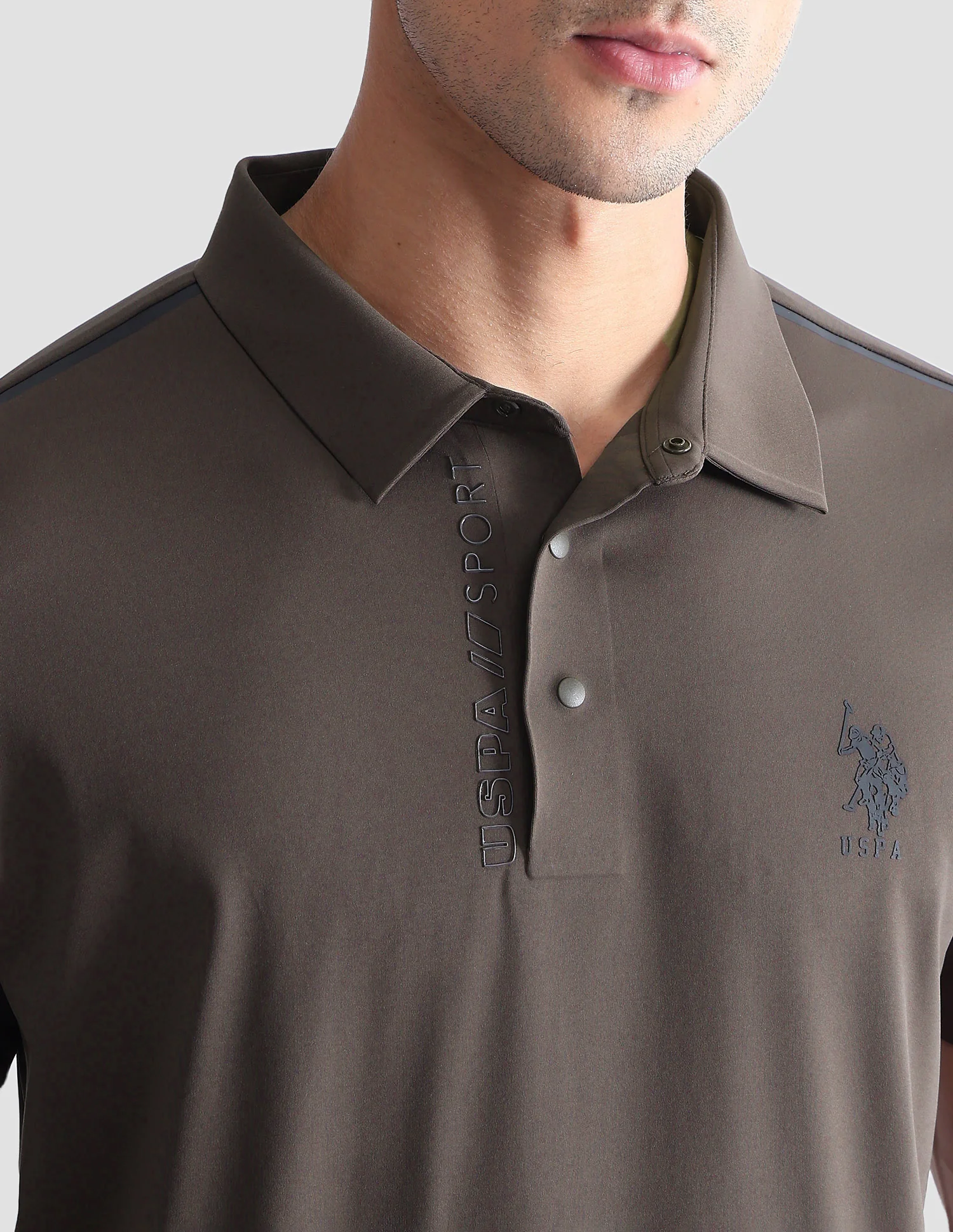 Solid Regular Fit Active Polo Shirt - Image 7
