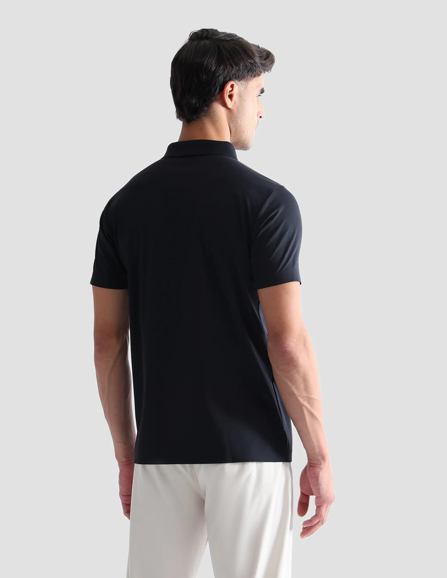 Solid Regular Fit Active Polo Shirt - Image 5
