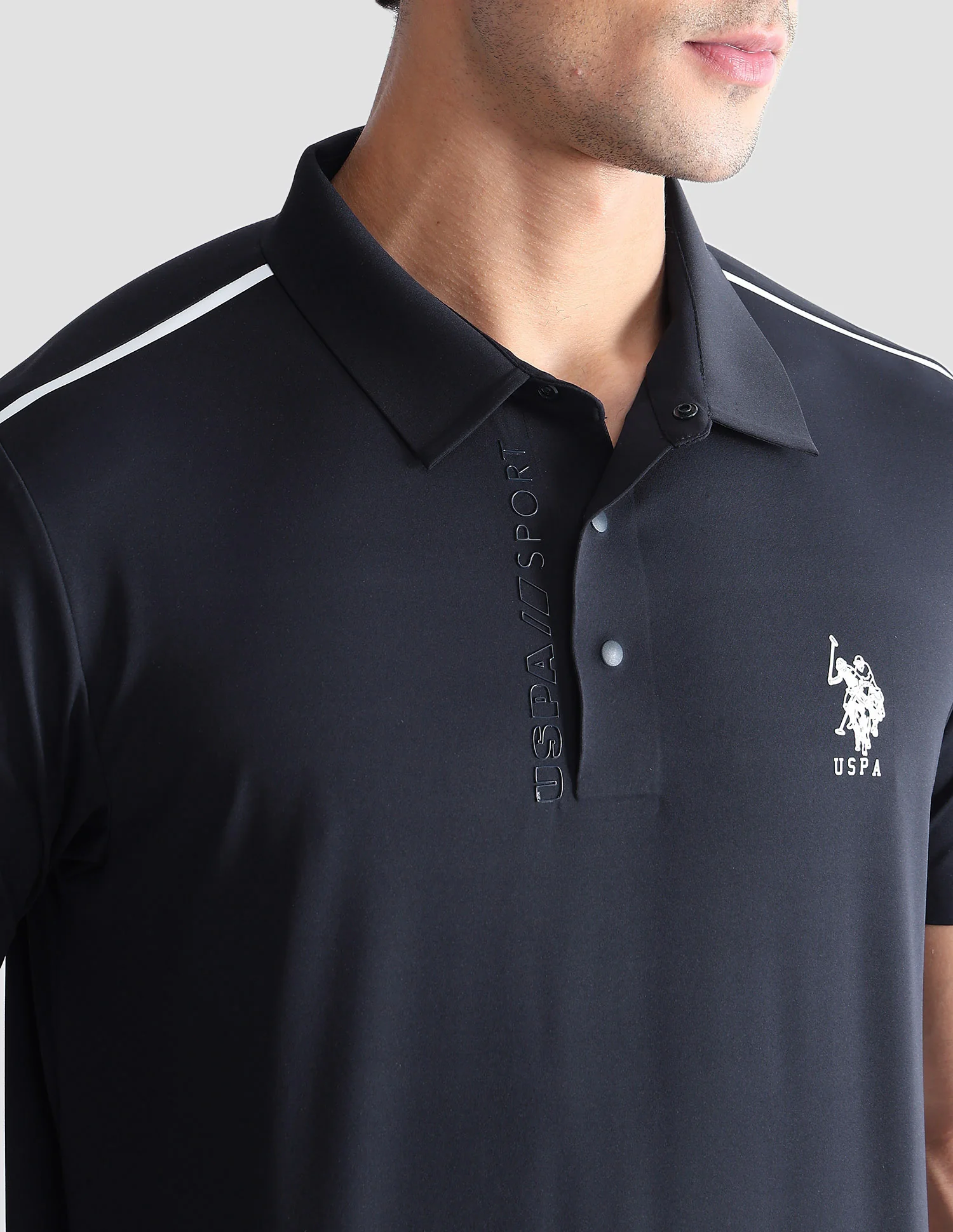 Solid Regular Fit Active Polo Shirt - Image 7