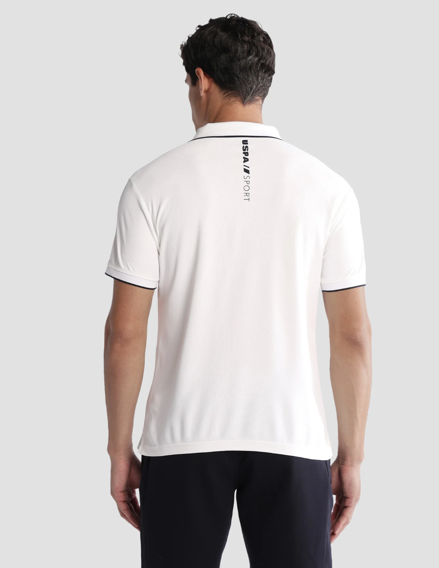 Solid Regular Fit Active Polo Shirt - Image 5