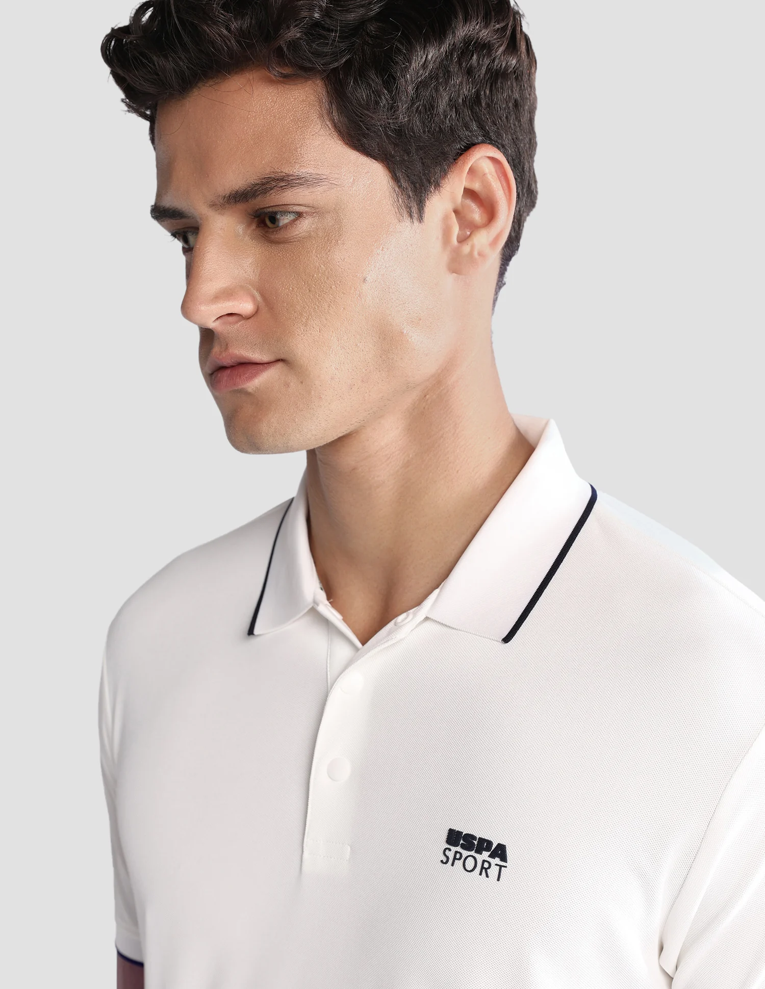 Solid Regular Fit Active Polo Shirt - Image 7