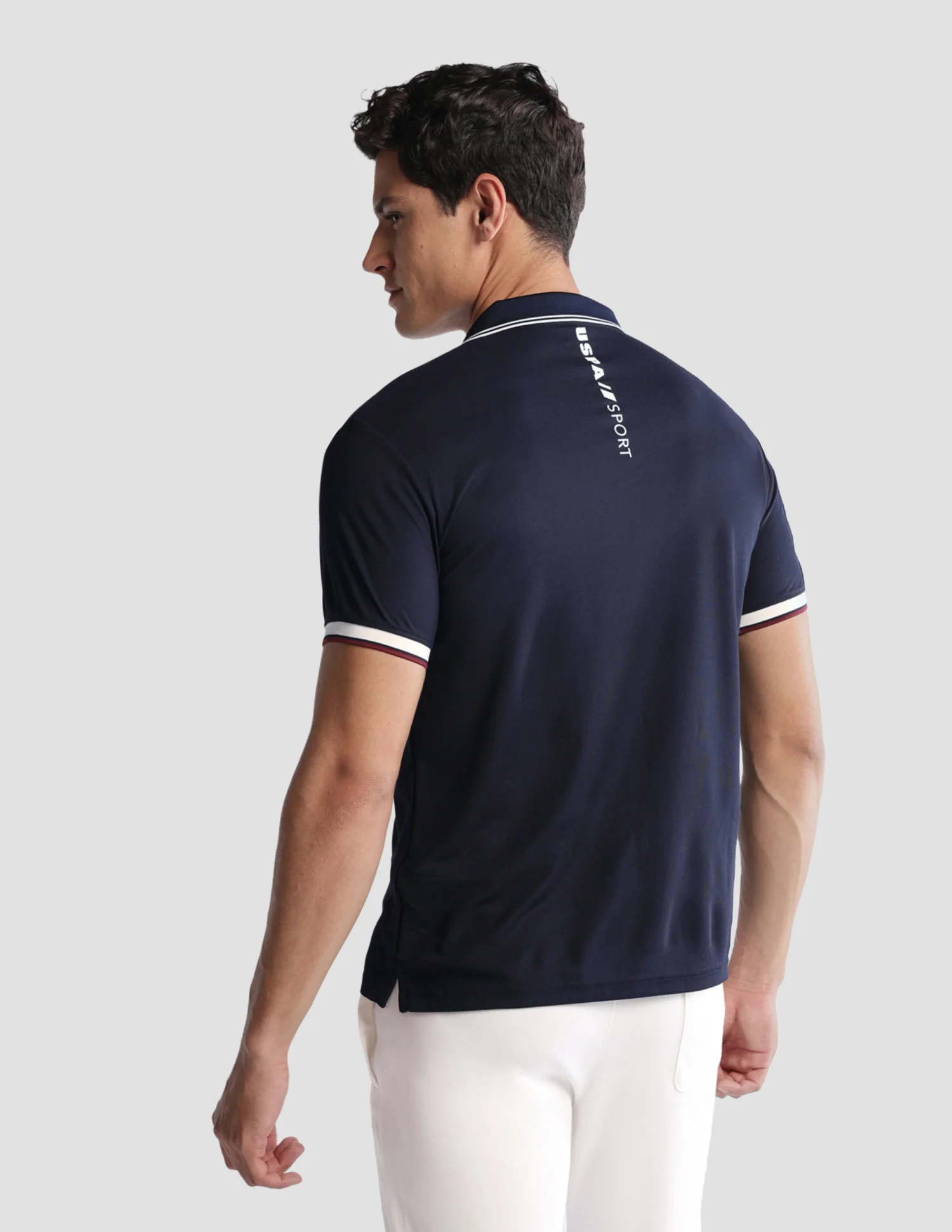 Solid Regular Fit Active Polo Shirt - Image 5