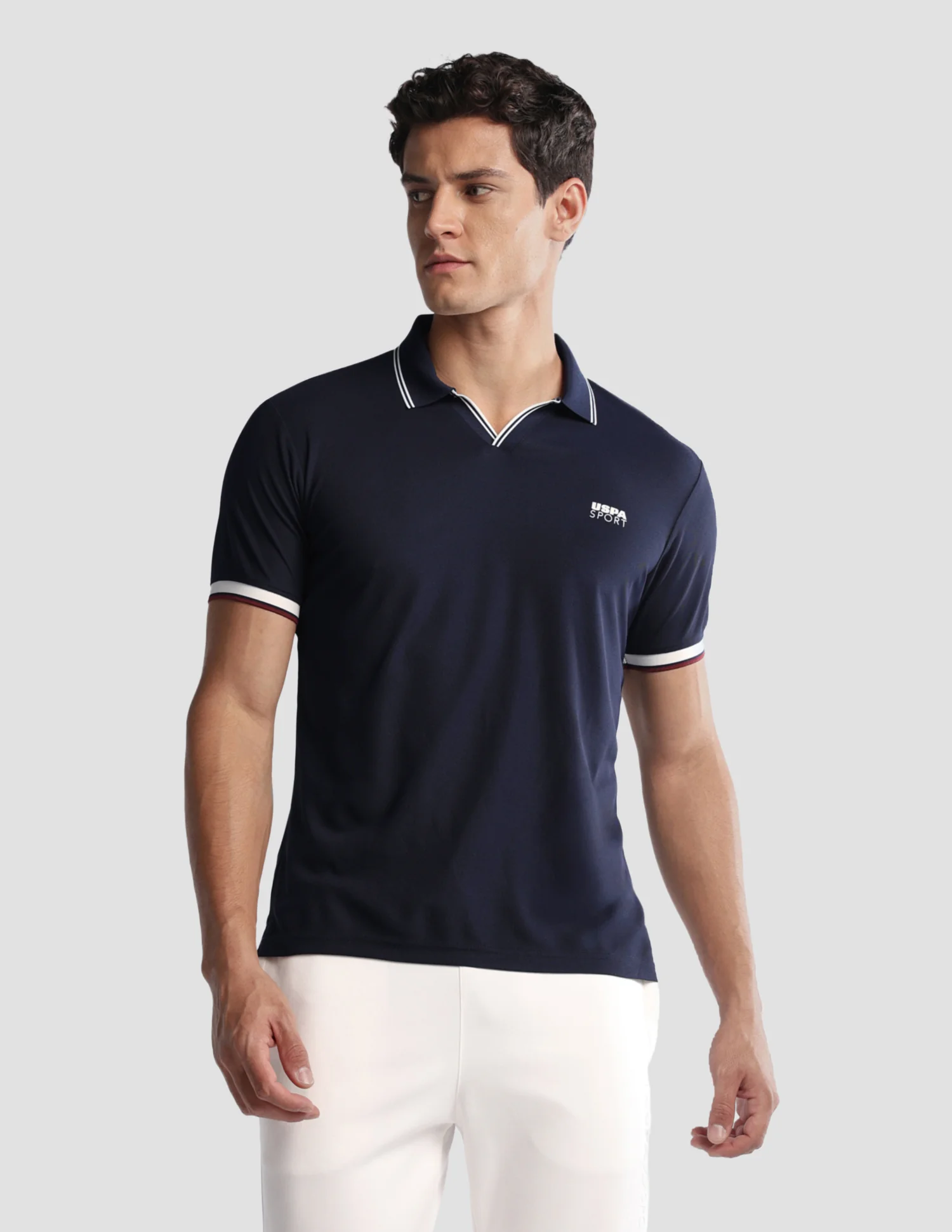 Solid Regular Fit Active Polo Shirt - Image 6