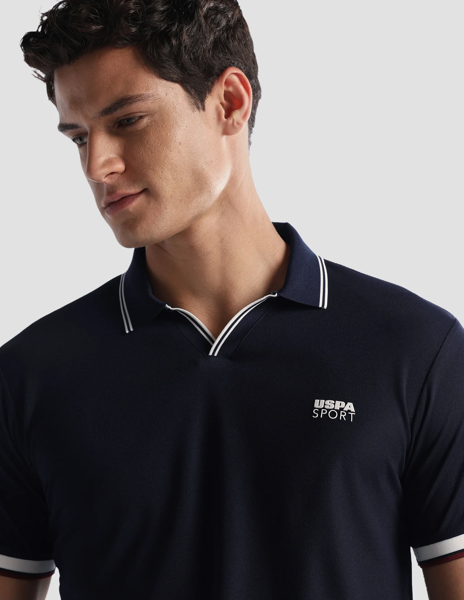Solid Regular Fit Active Polo Shirt - Image 7