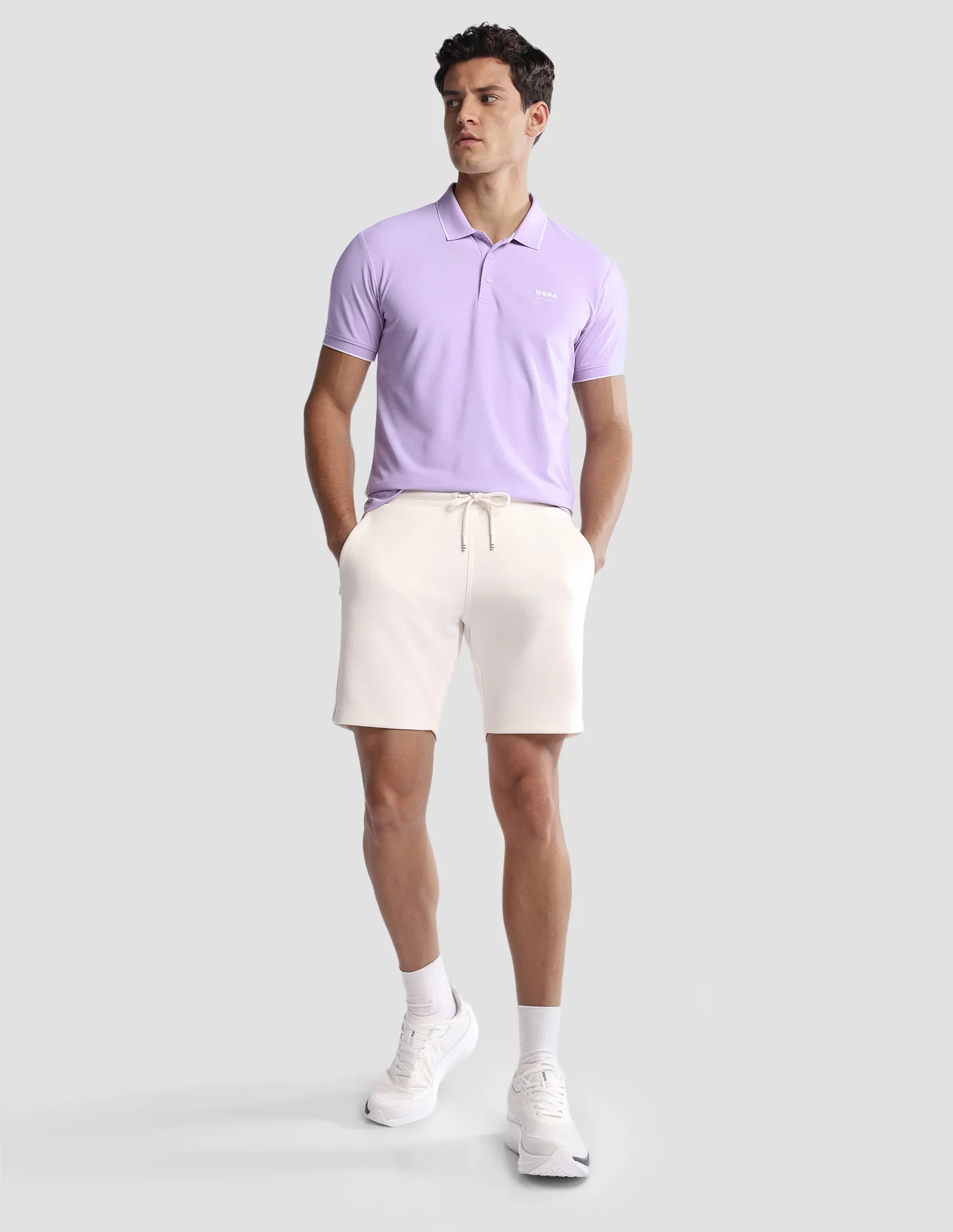 Solid Regular Fit Active Polo Shirt - Image 3