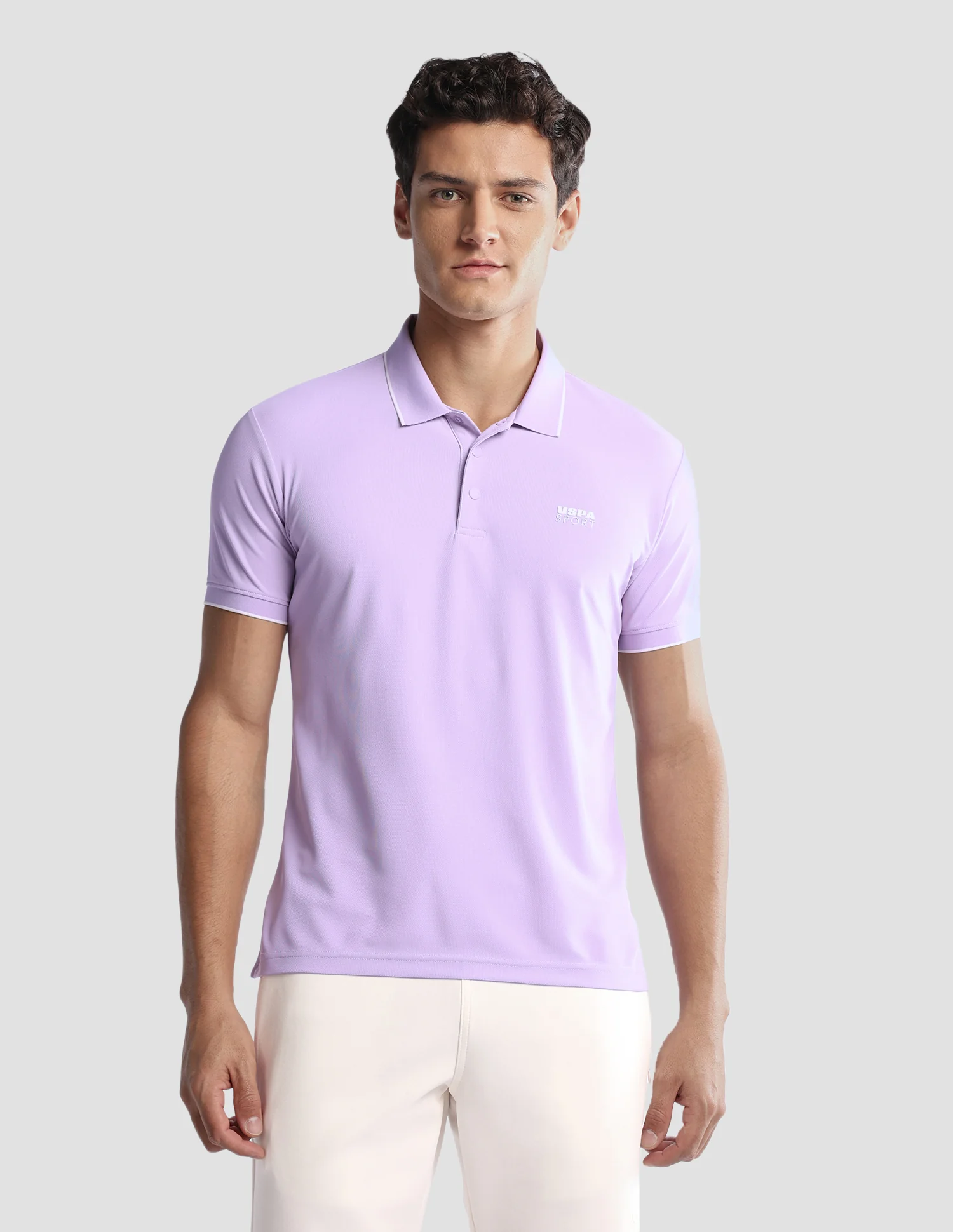 Solid Regular Fit Active Polo Shirt - Image 6