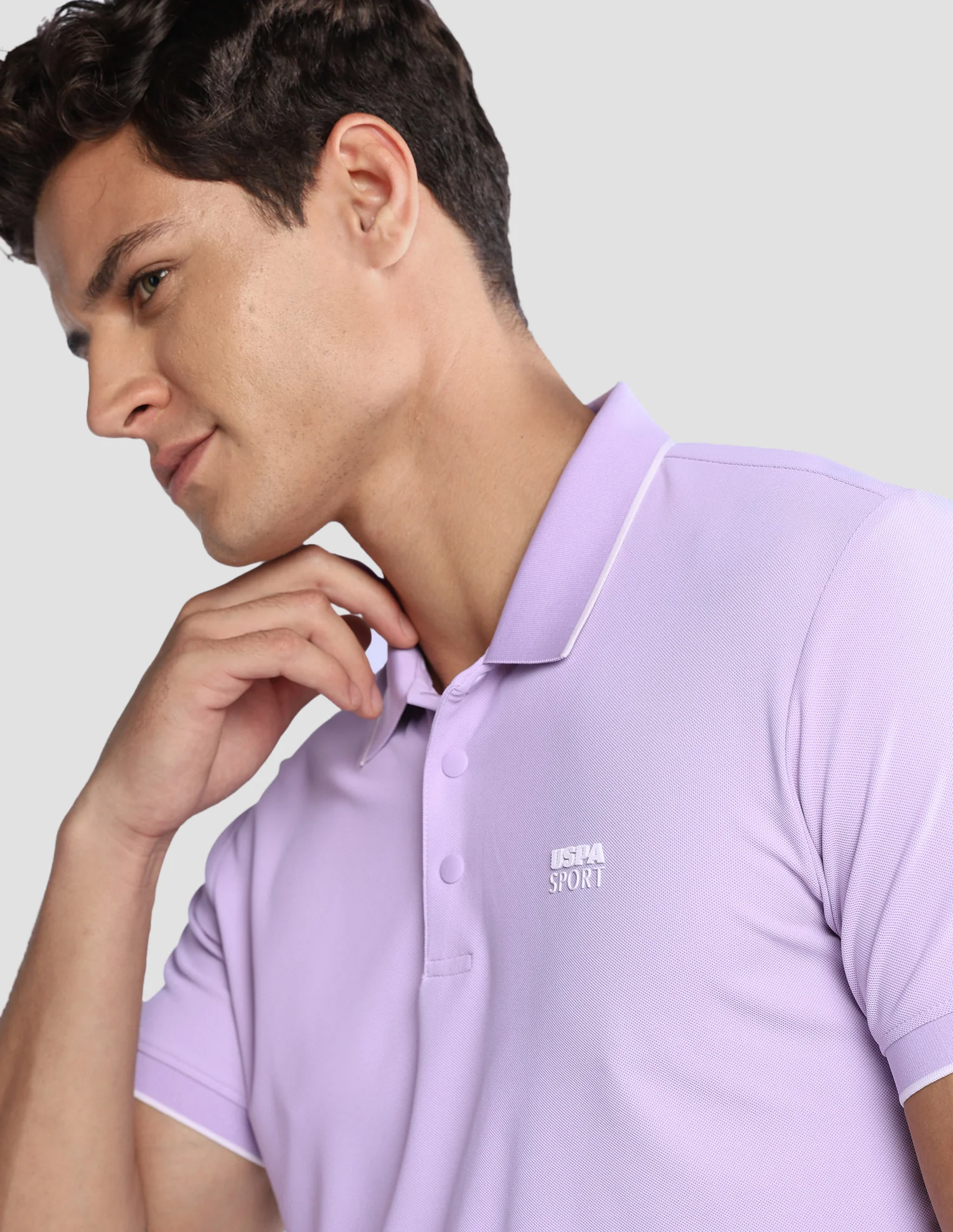 Solid Regular Fit Active Polo Shirt - Image 7