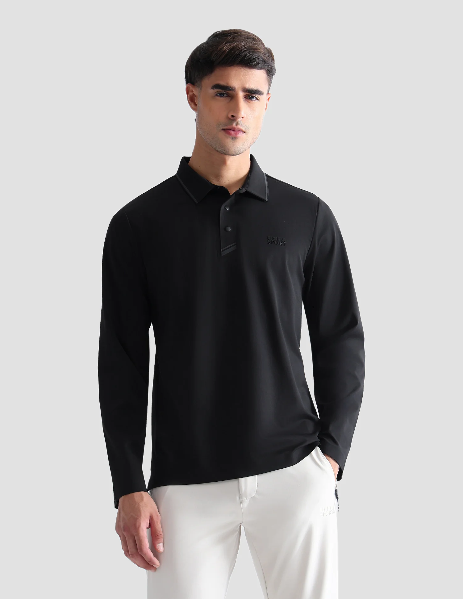 Solid Regular Fit Active Polo Shirt - Image 6