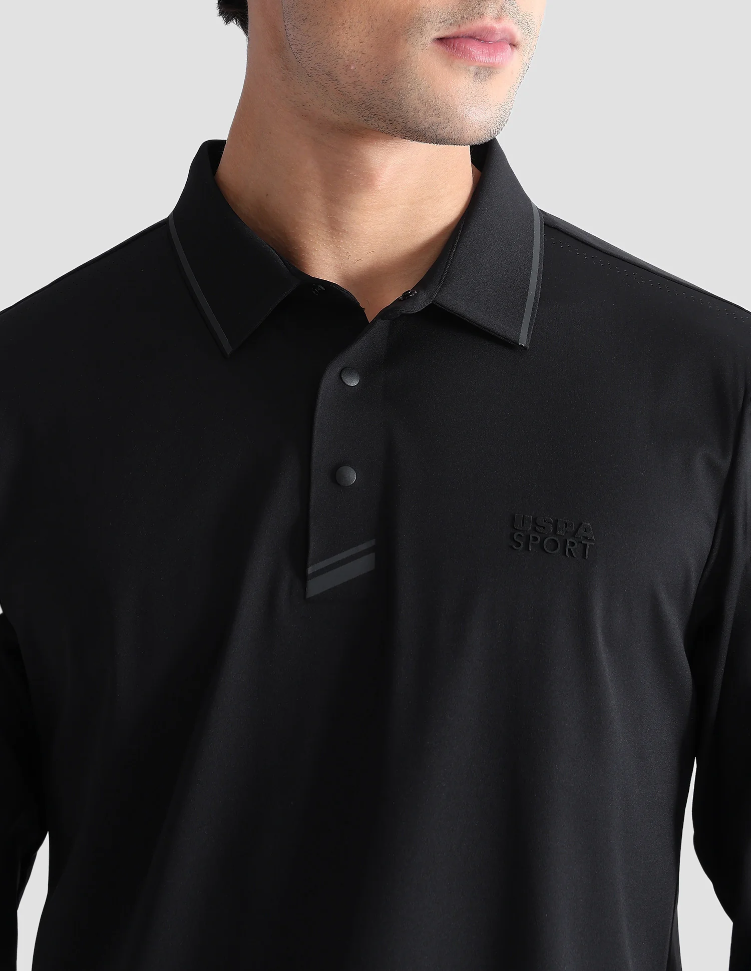 Solid Regular Fit Active Polo Shirt - Image 7