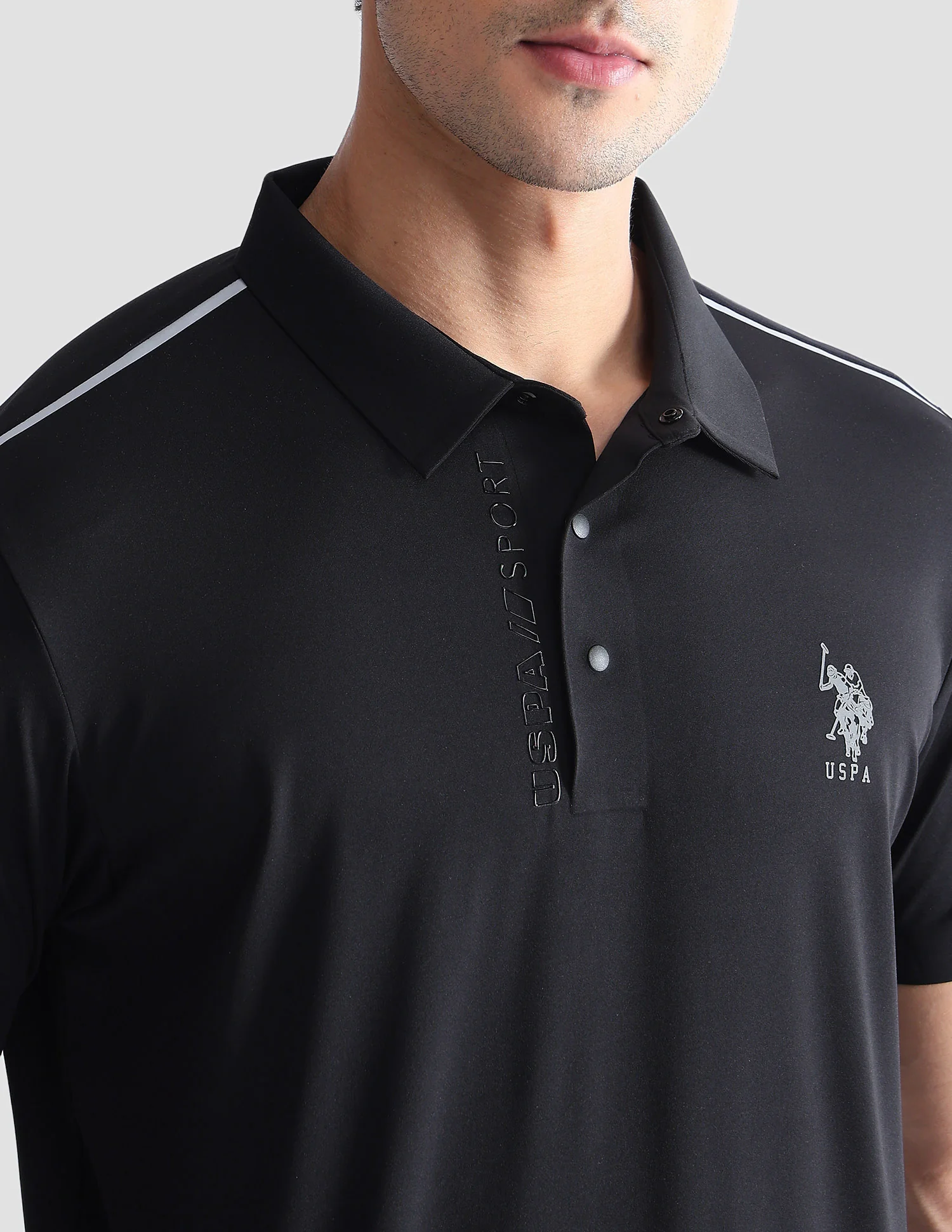 Solid Regular Fit Active Polo Shirt - Image 7