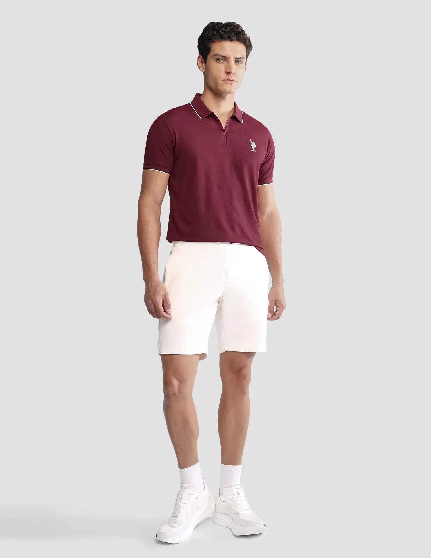 Solid Regular Fit Active Polo Shirt - Image 3