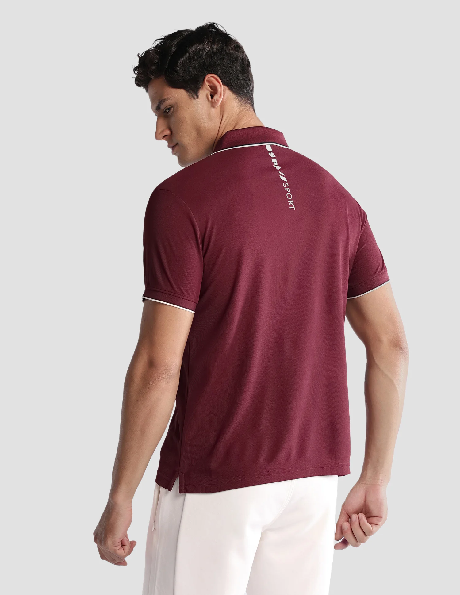 Solid Regular Fit Active Polo Shirt - Image 5