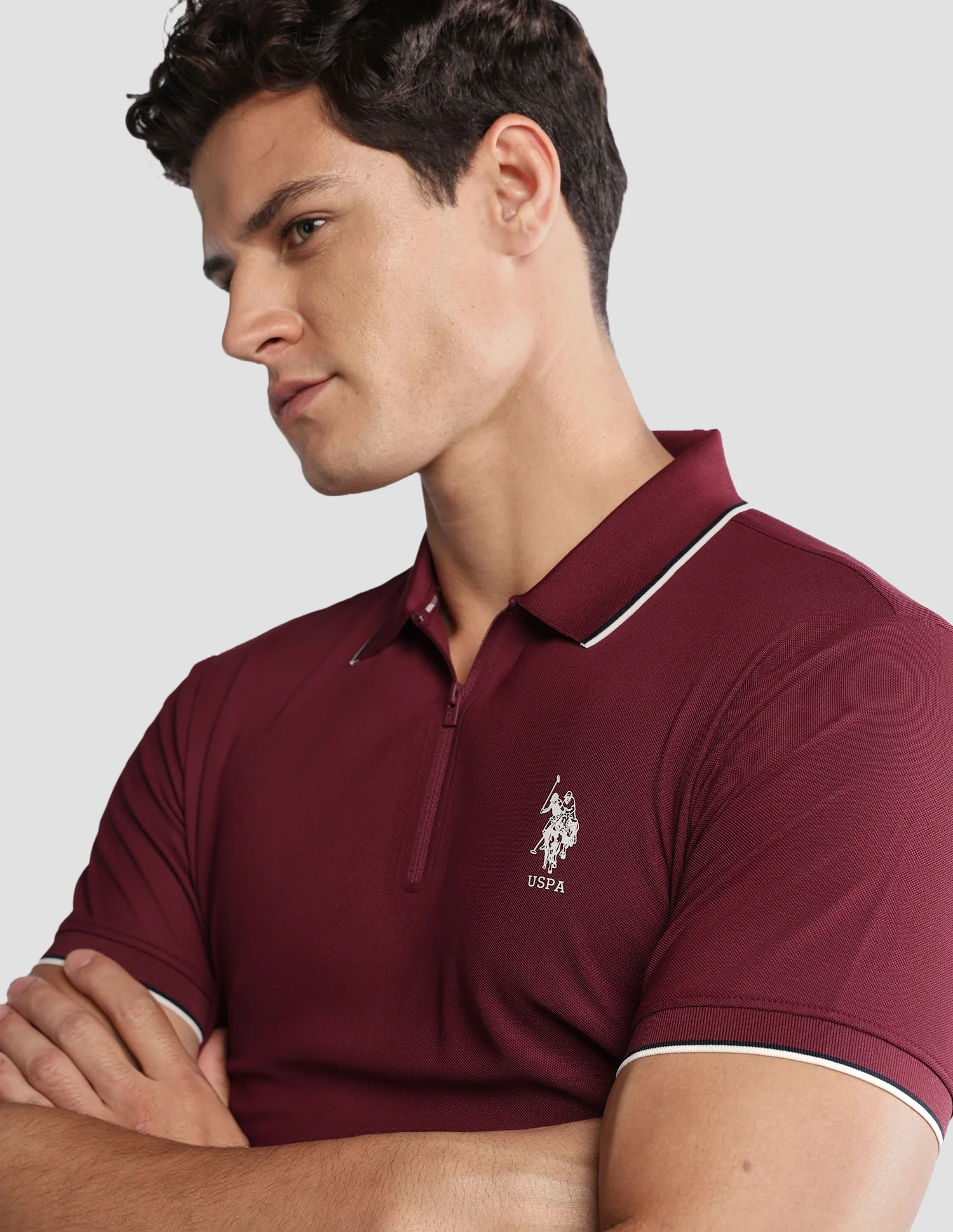 Solid Regular Fit Active Polo Shirt - Image 7