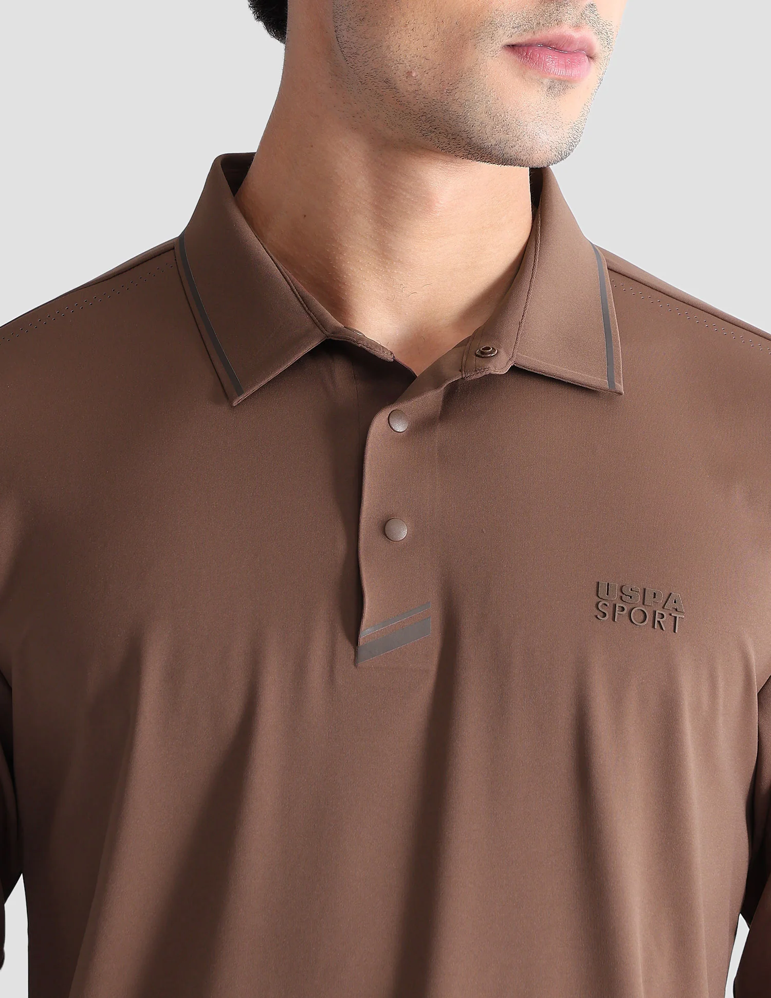 Solid Regular Fit Active Polo Shirt - Image 7