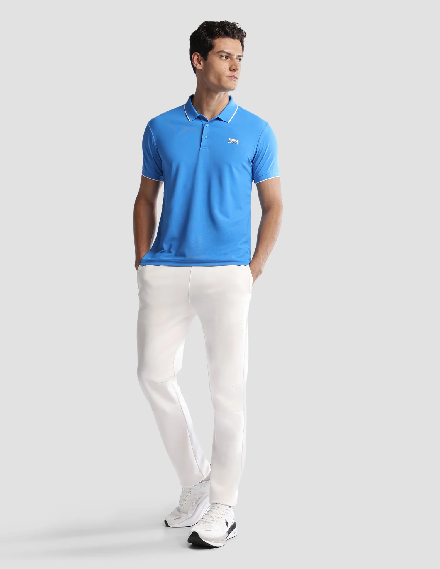 Solid Regular Fit Active Polo Shirt - Image 3