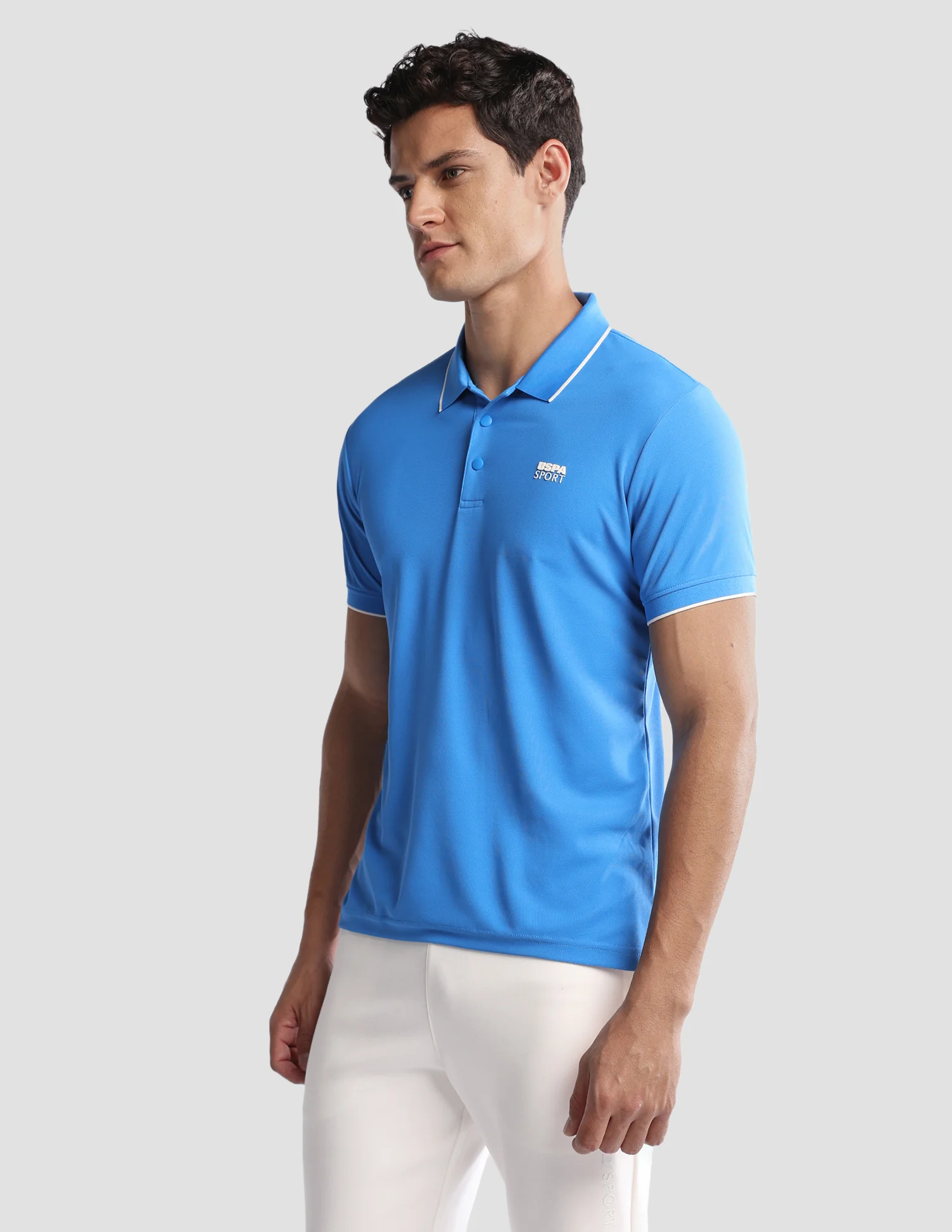 Solid Regular Fit Active Polo Shirt - Image 4