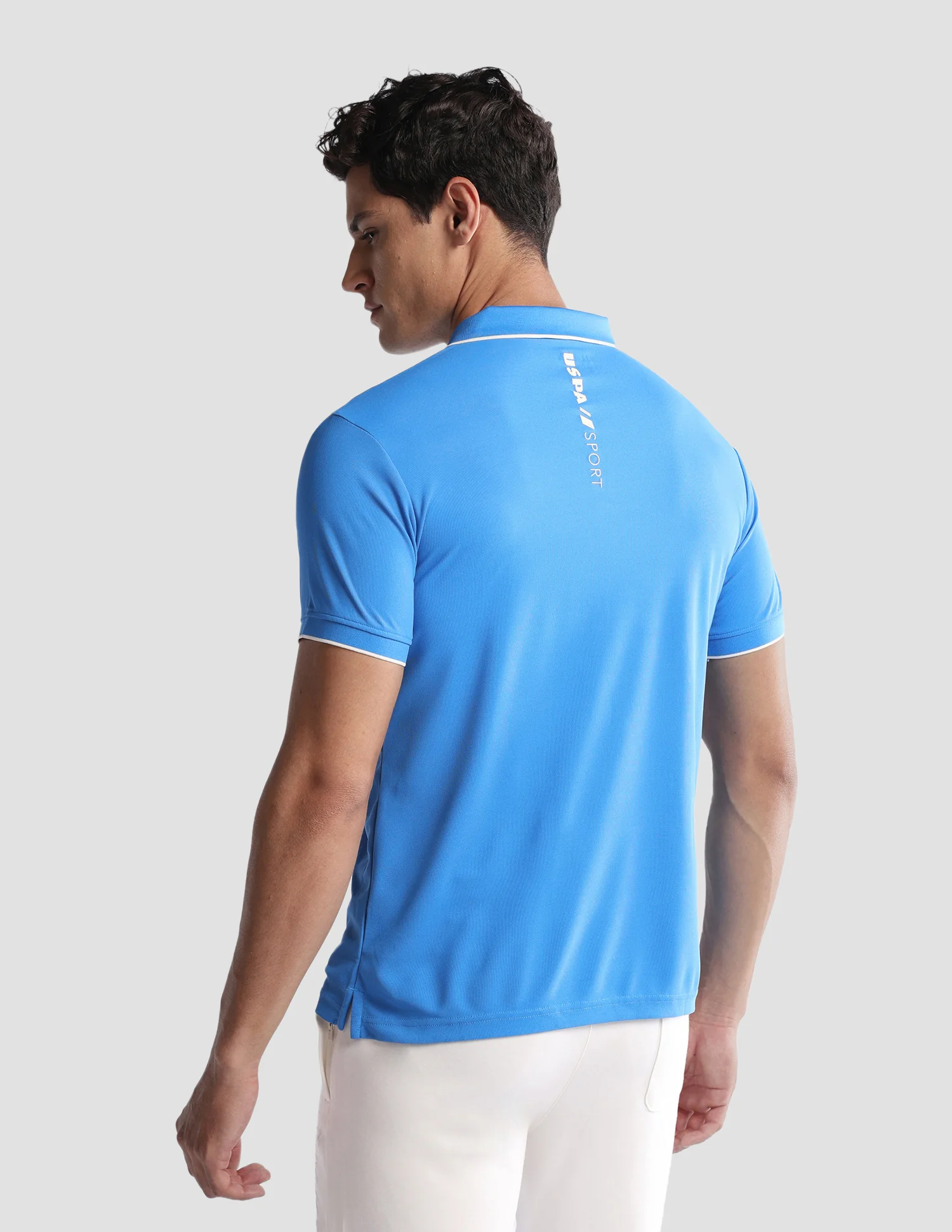 Solid Regular Fit Active Polo Shirt - Image 5