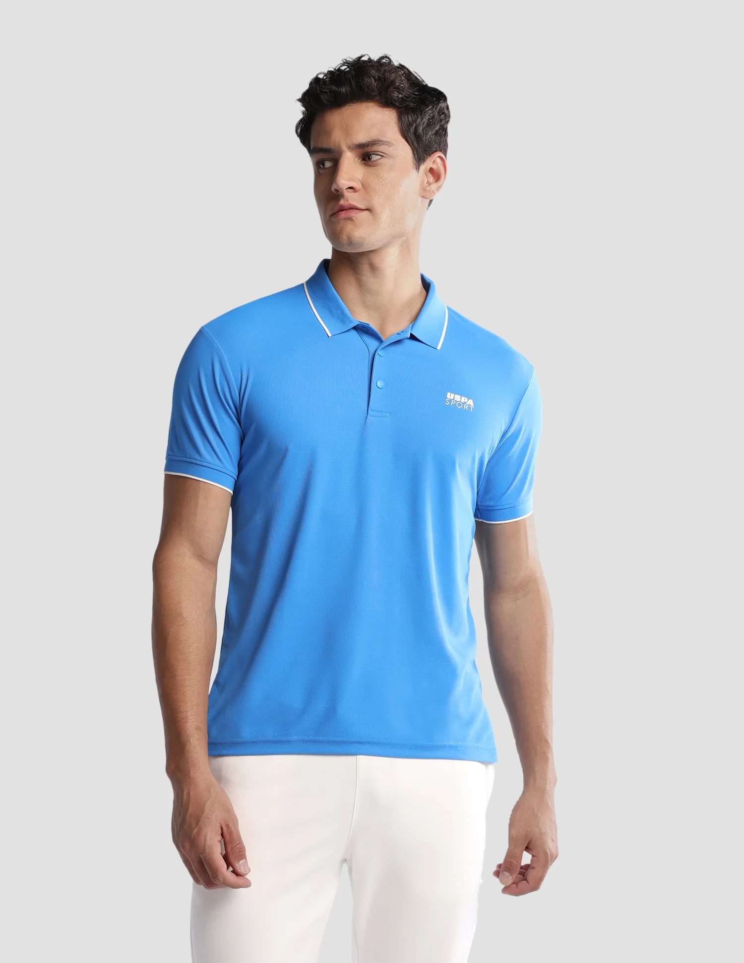 Solid Regular Fit Active Polo Shirt - Image 6