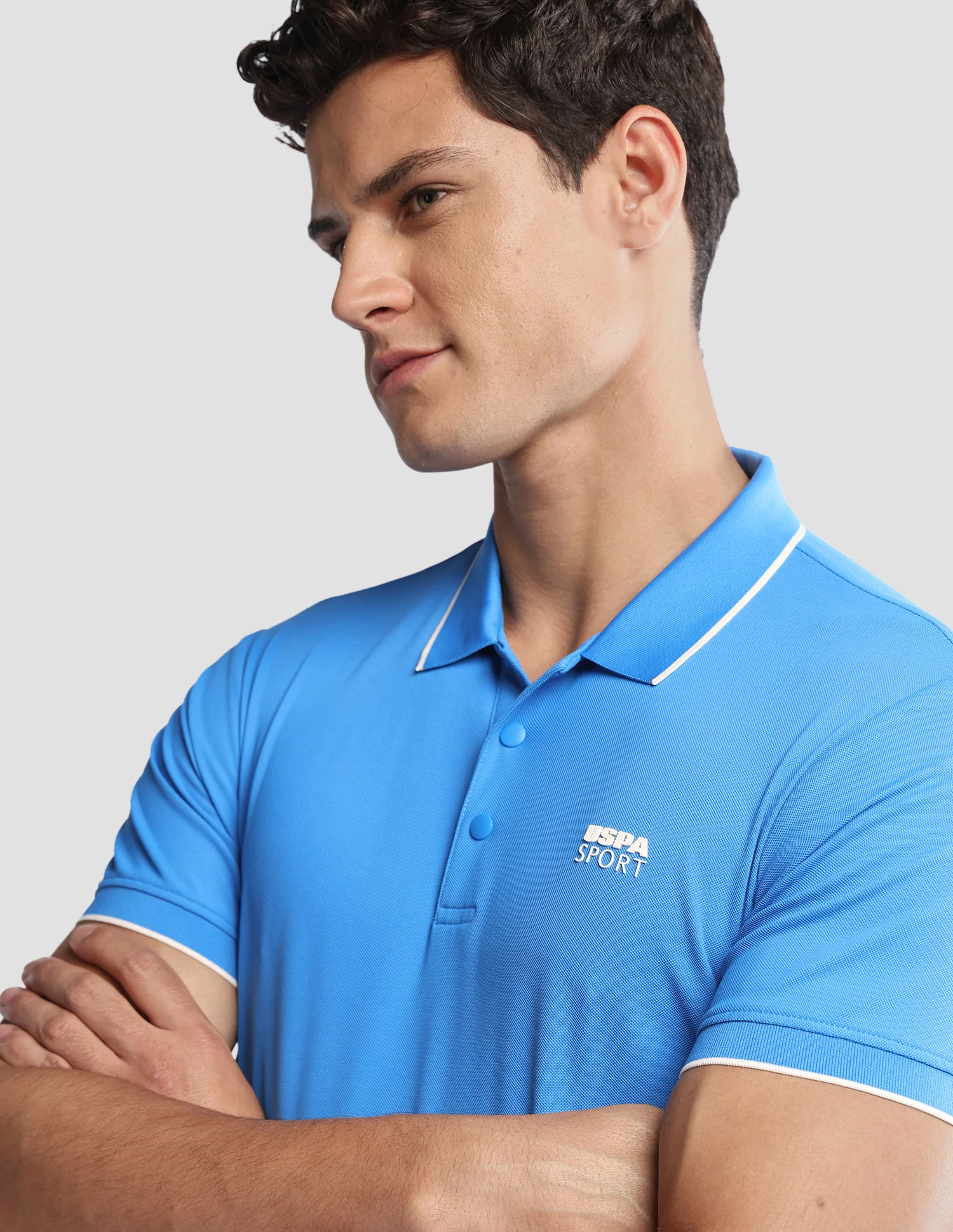 Solid Regular Fit Active Polo Shirt - Image 7