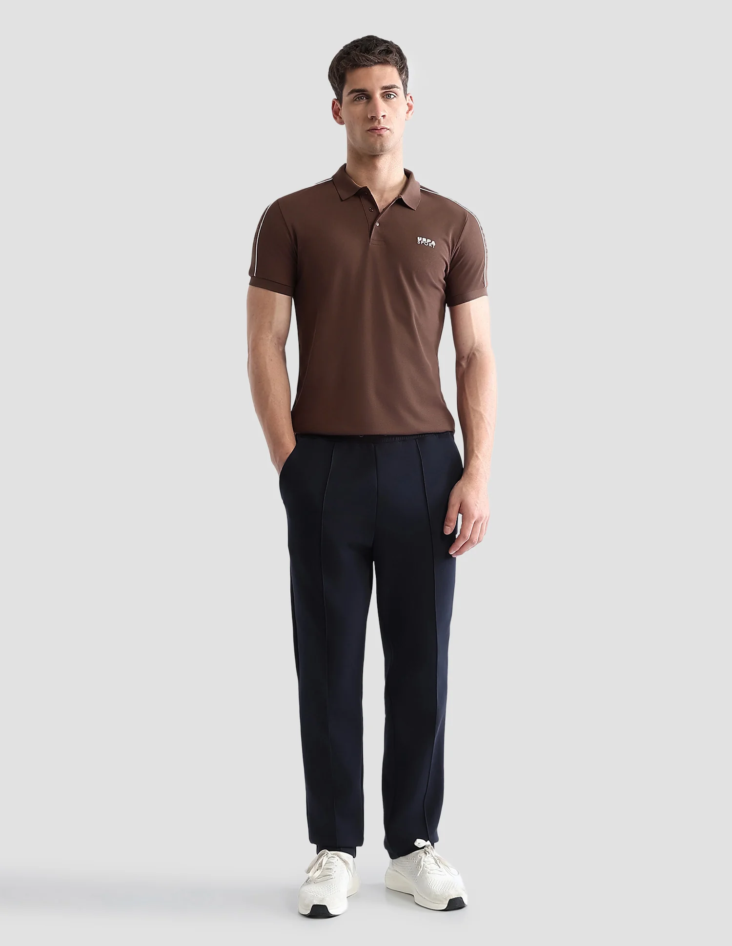 Solid Regular Fit Active Polo Shirt - Image 3