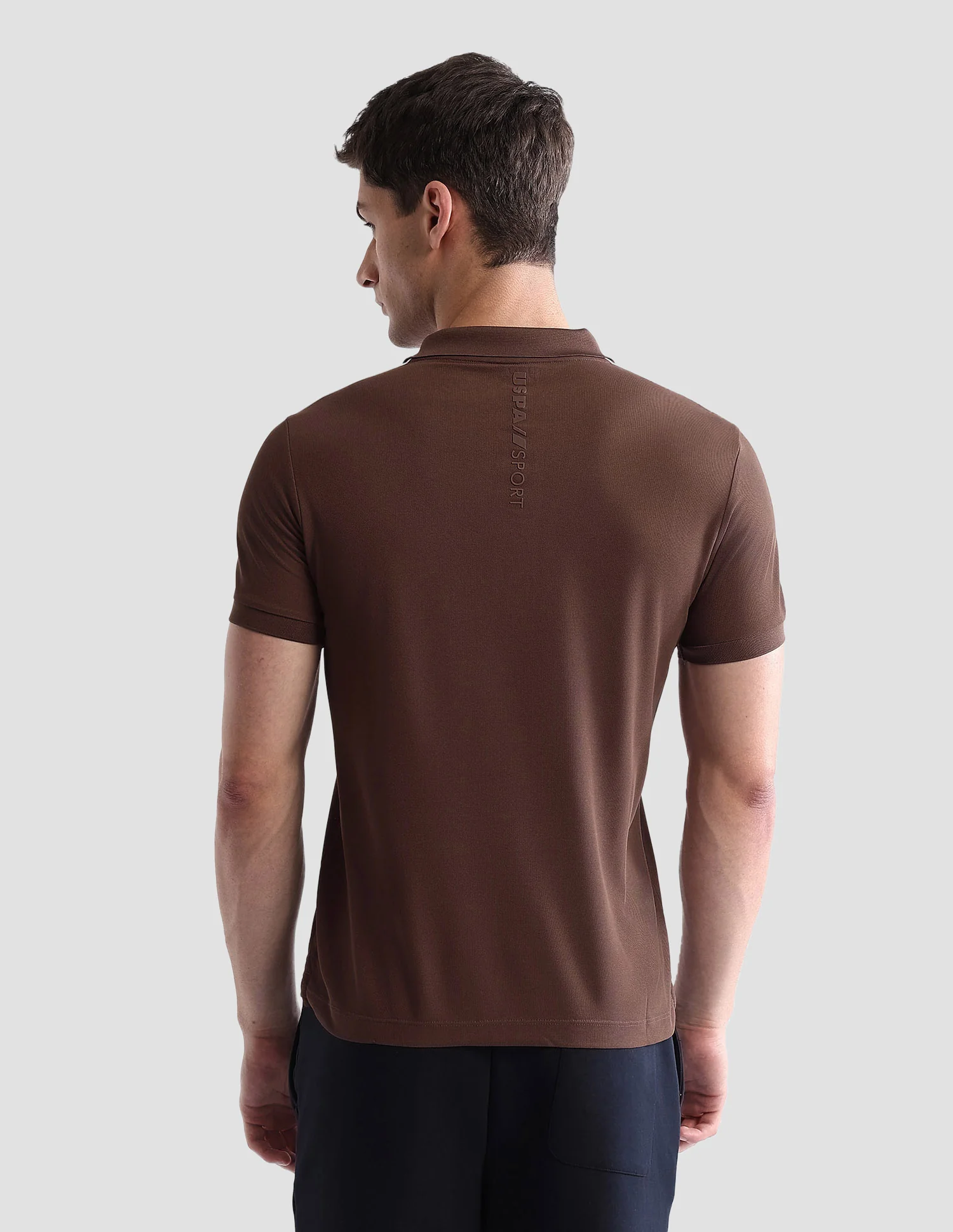 Solid Regular Fit Active Polo Shirt - Image 5