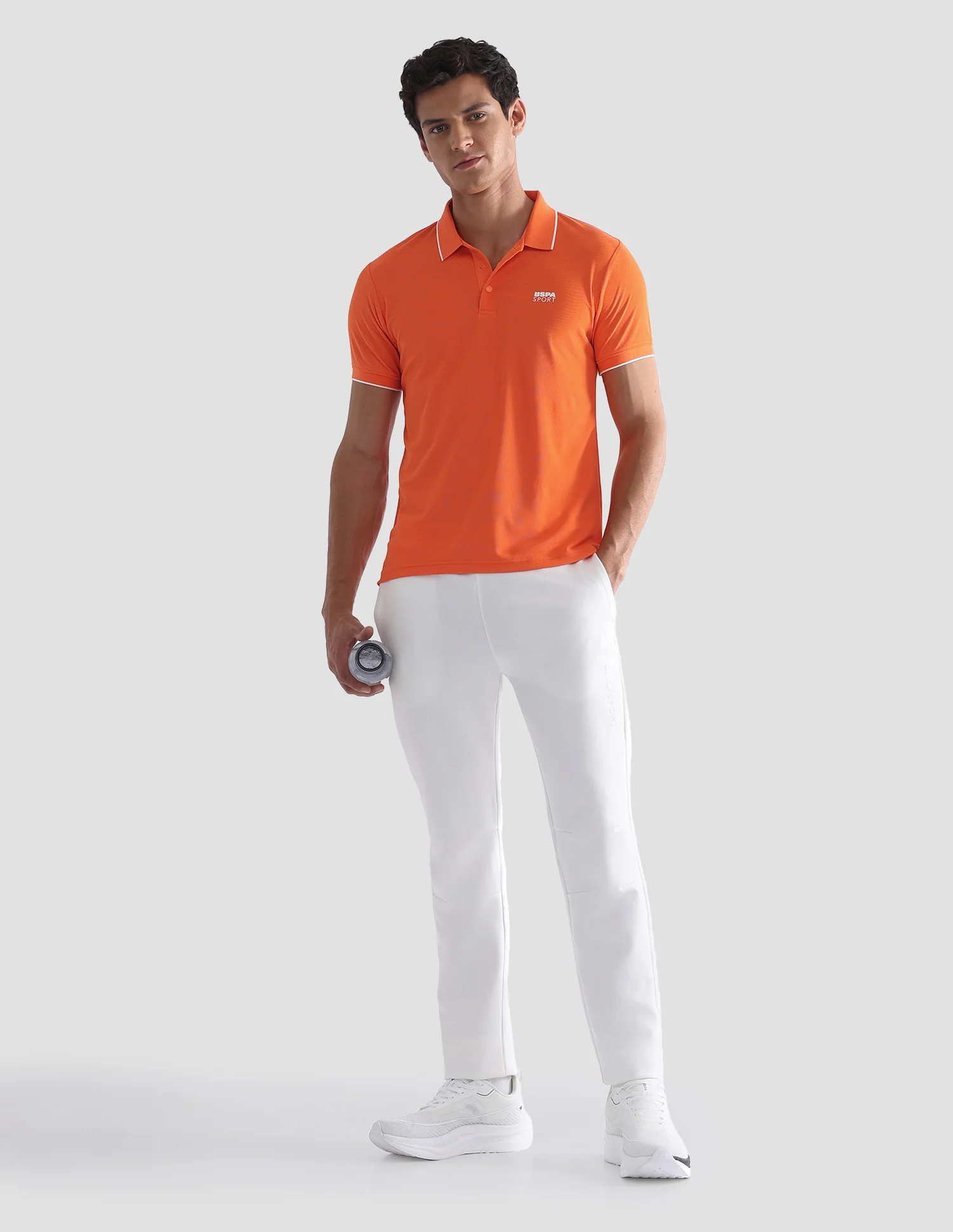 Solid Regular Fit Active Polo Shirt - Image 3