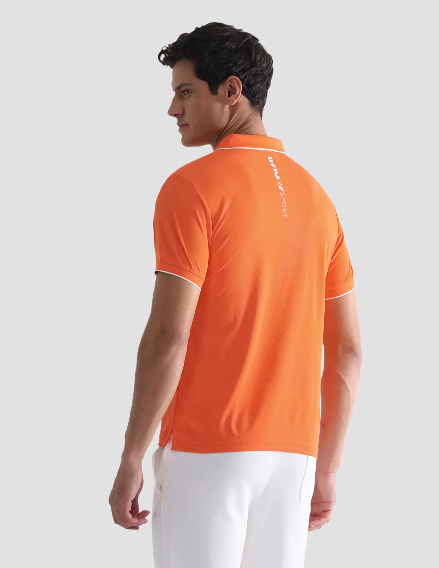 Solid Regular Fit Active Polo Shirt - Image 5