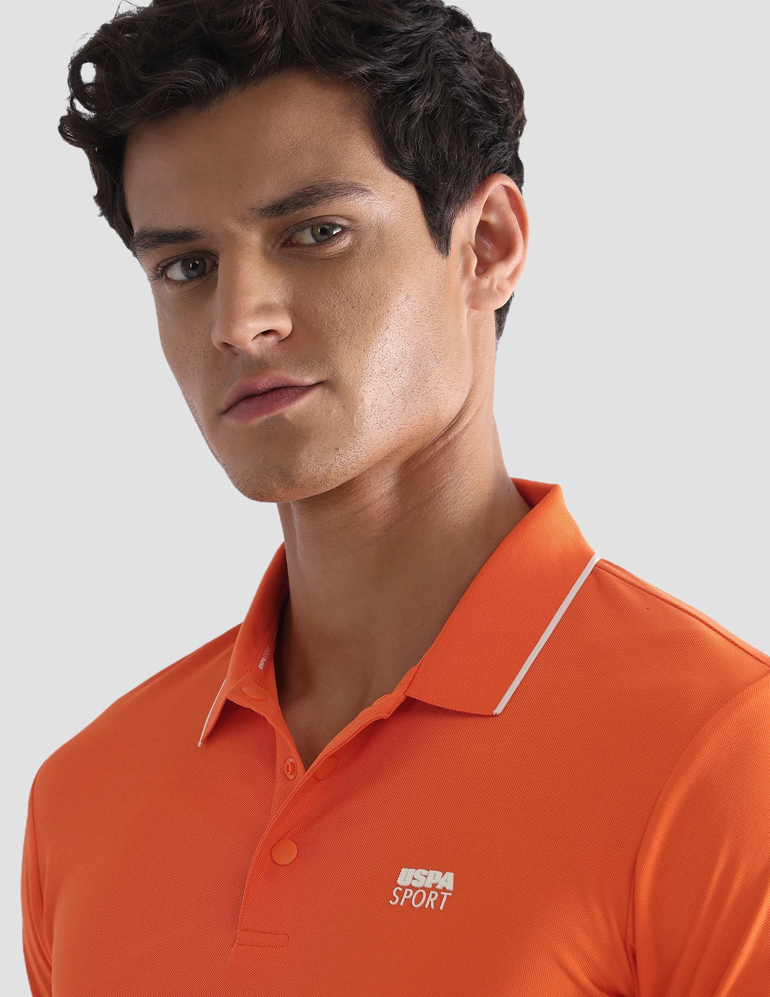 Solid Regular Fit Active Polo Shirt - Image 7