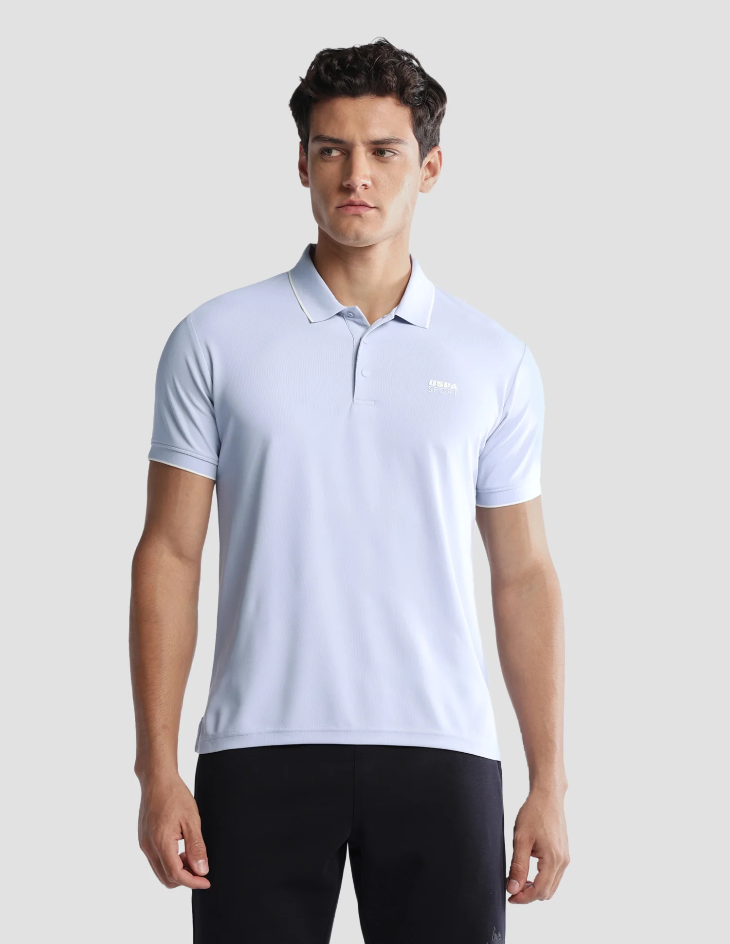 Solid Regular Fit Active Polo Shirt - Image 6