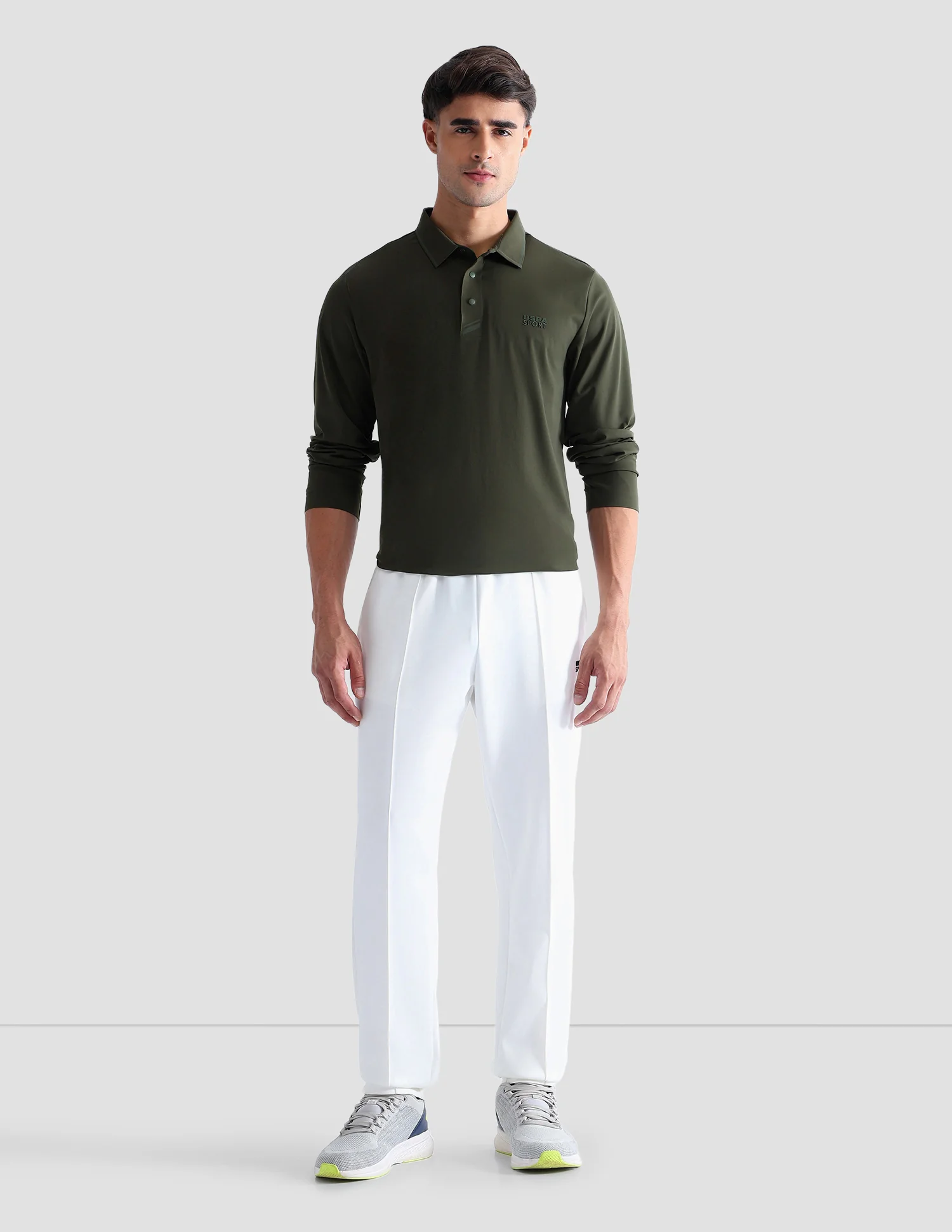 Solid Regular Fit Active Polo Shirt - Image 3