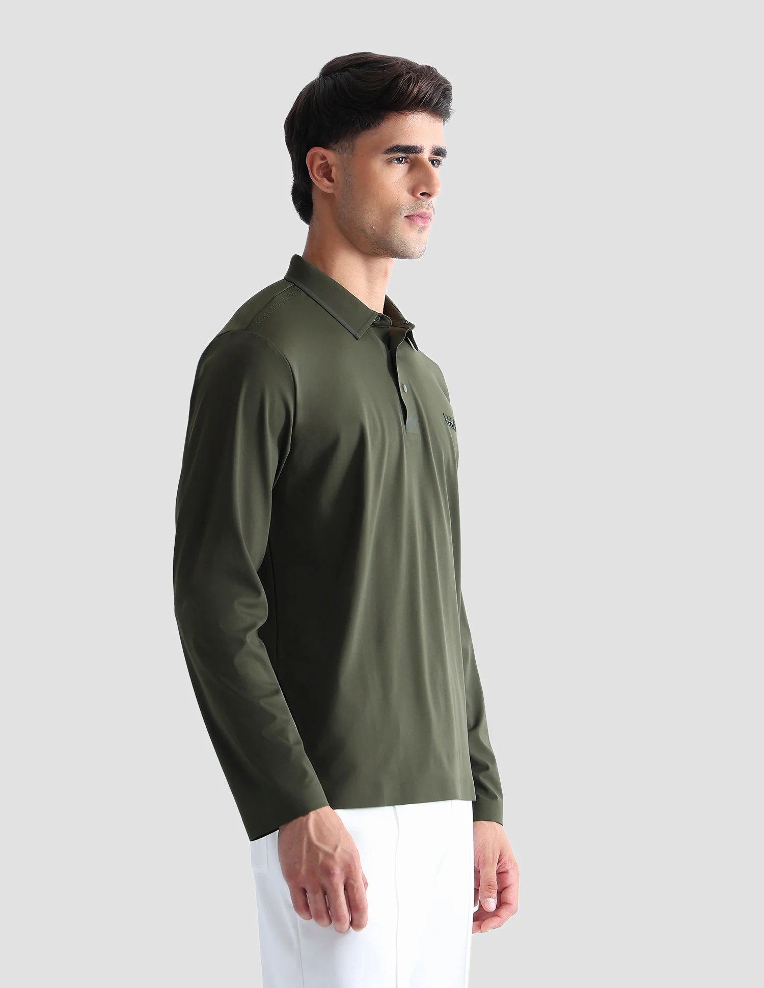 Solid Regular Fit Active Polo Shirt - Image 4