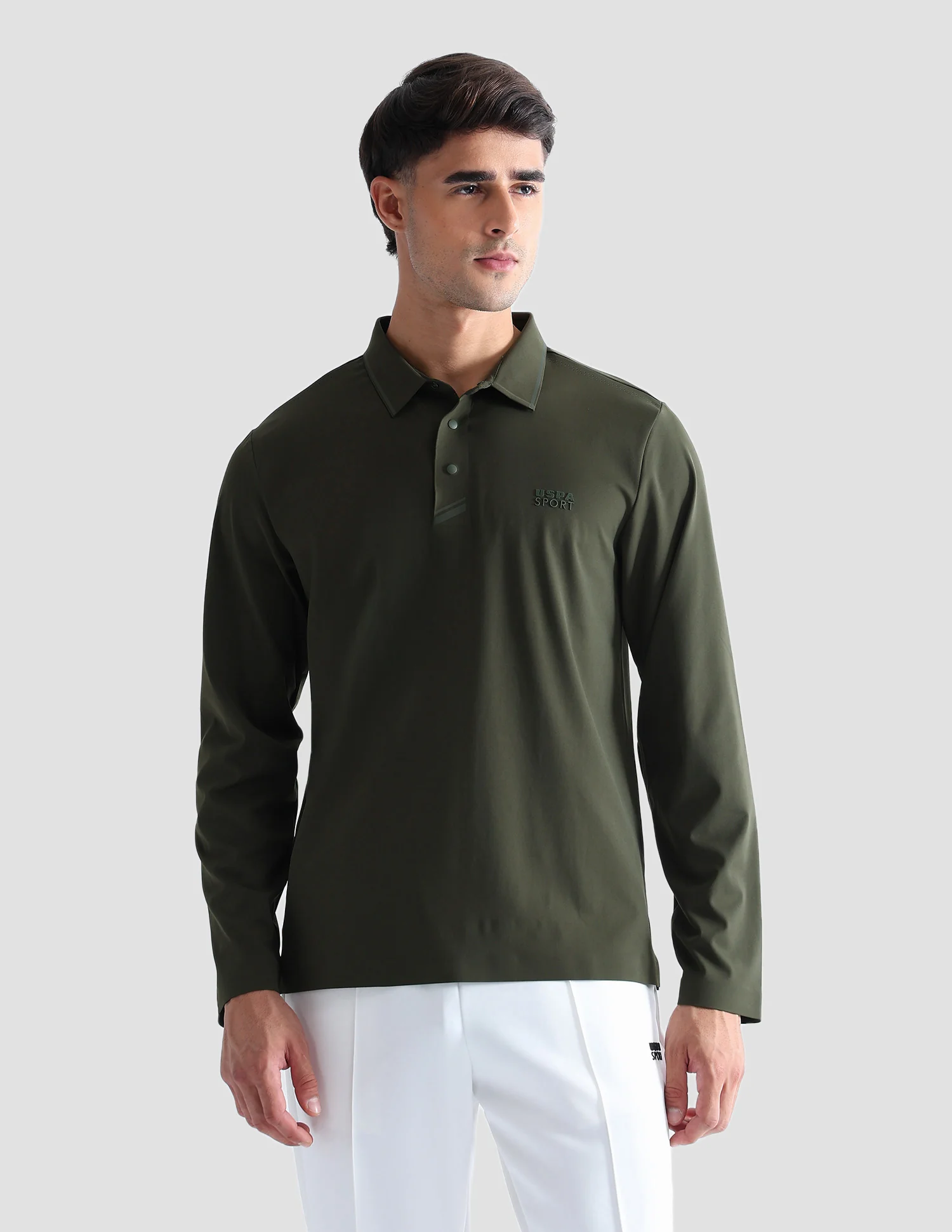 Solid Regular Fit Active Polo Shirt - Image 6