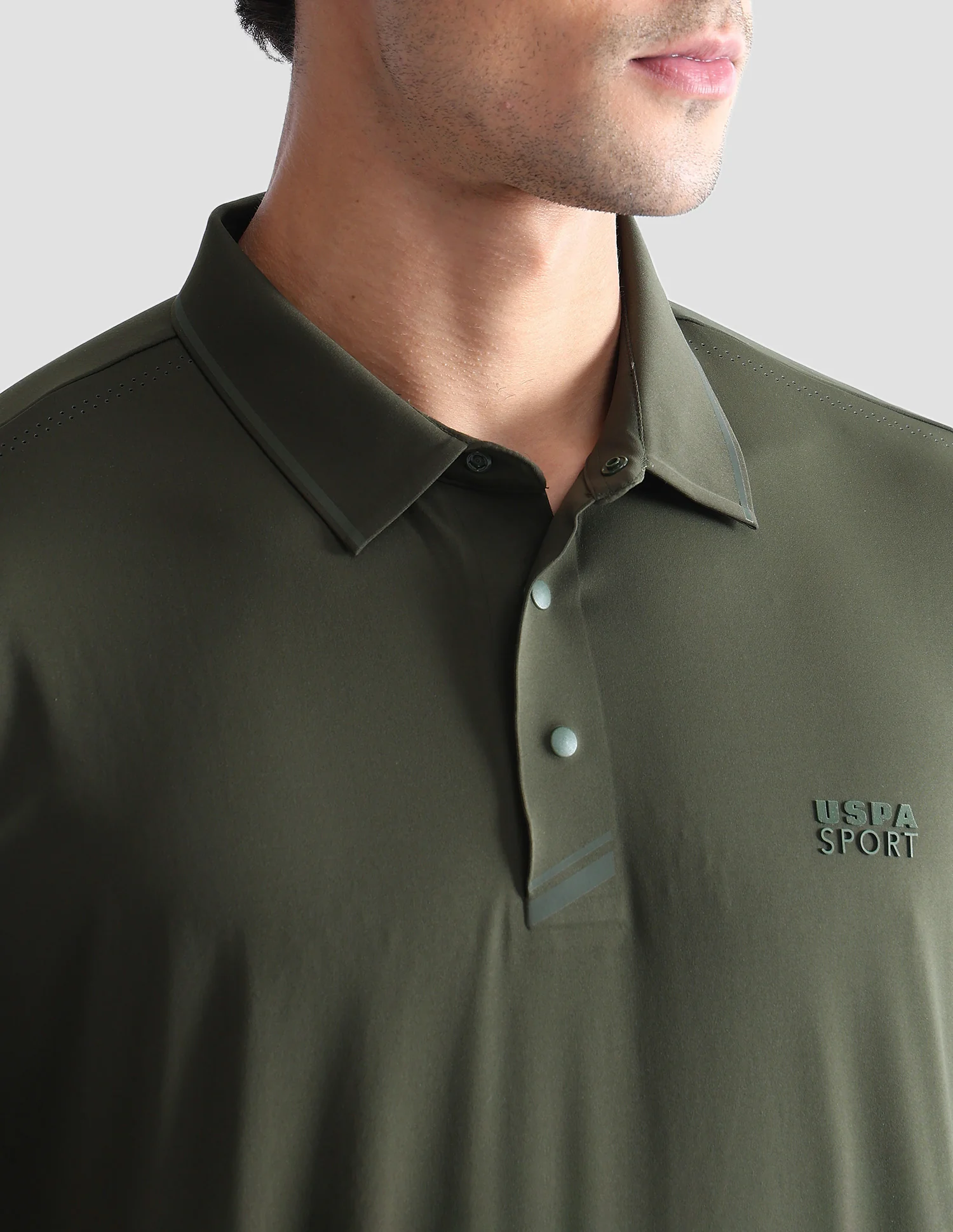 Solid Regular Fit Active Polo Shirt - Image 7