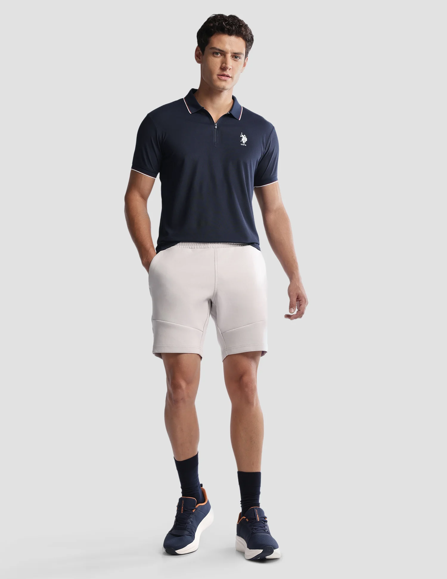 Solid Regular Fit Active Polo Shirt - Image 3