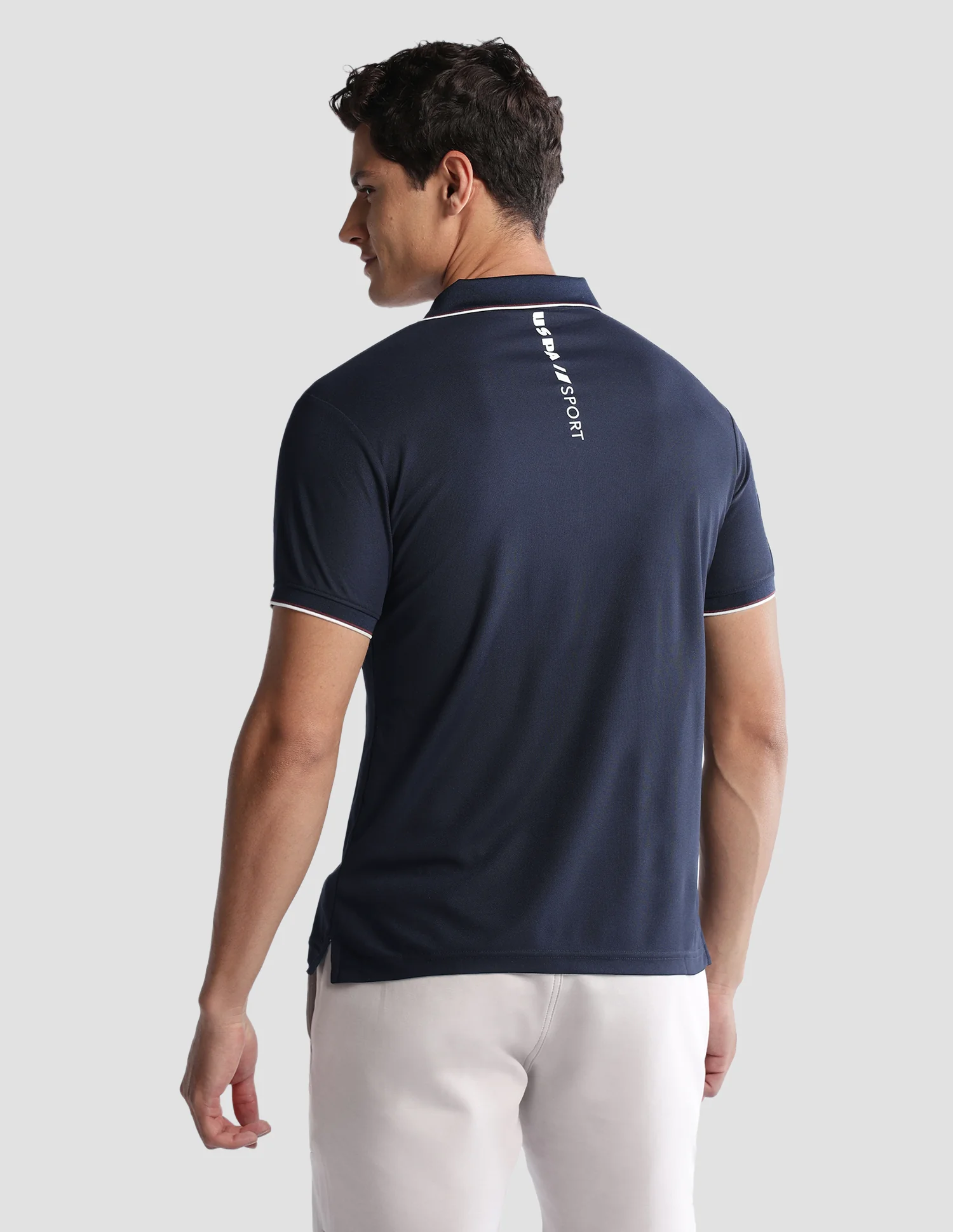 Solid Regular Fit Active Polo Shirt - Image 5