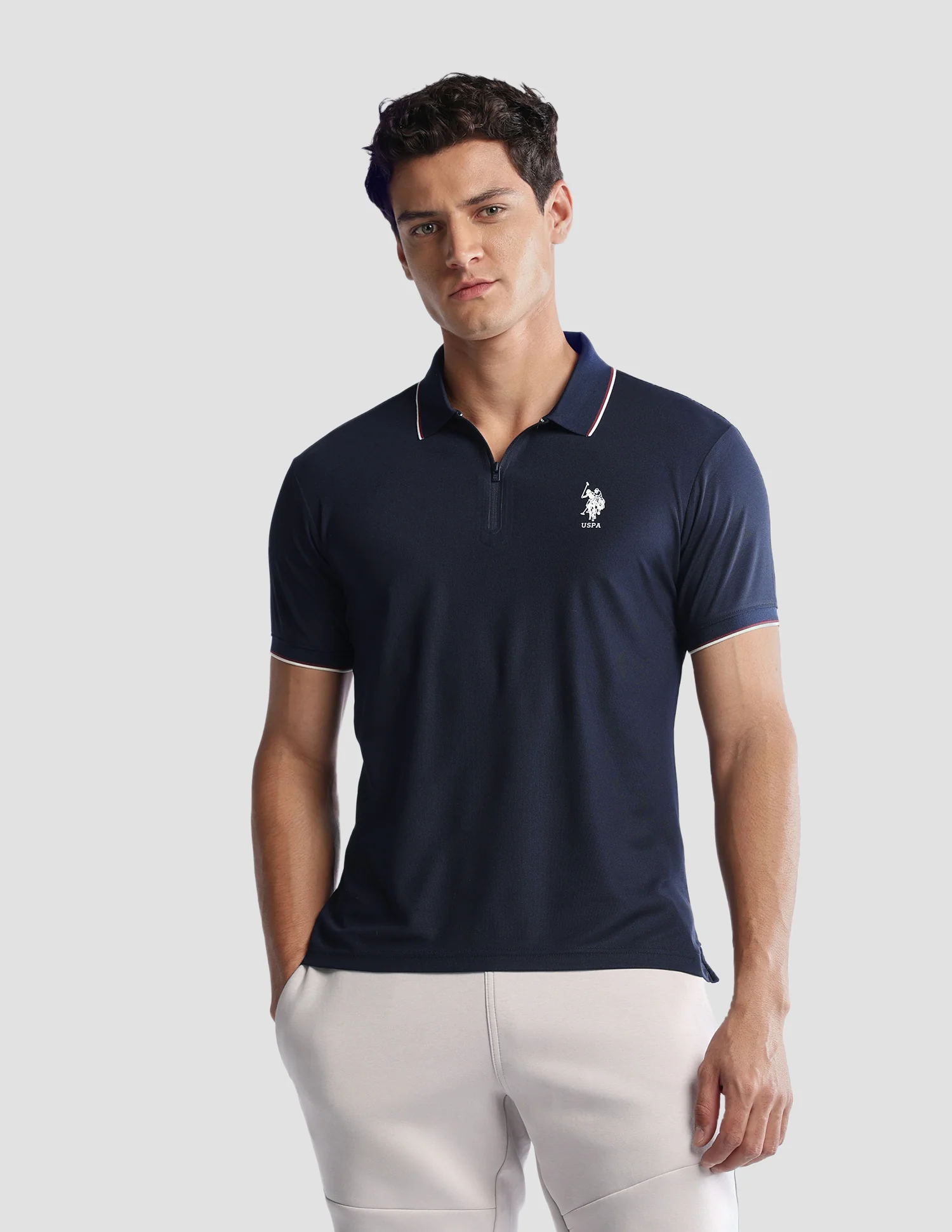 Solid Regular Fit Active Polo Shirt - Image 6