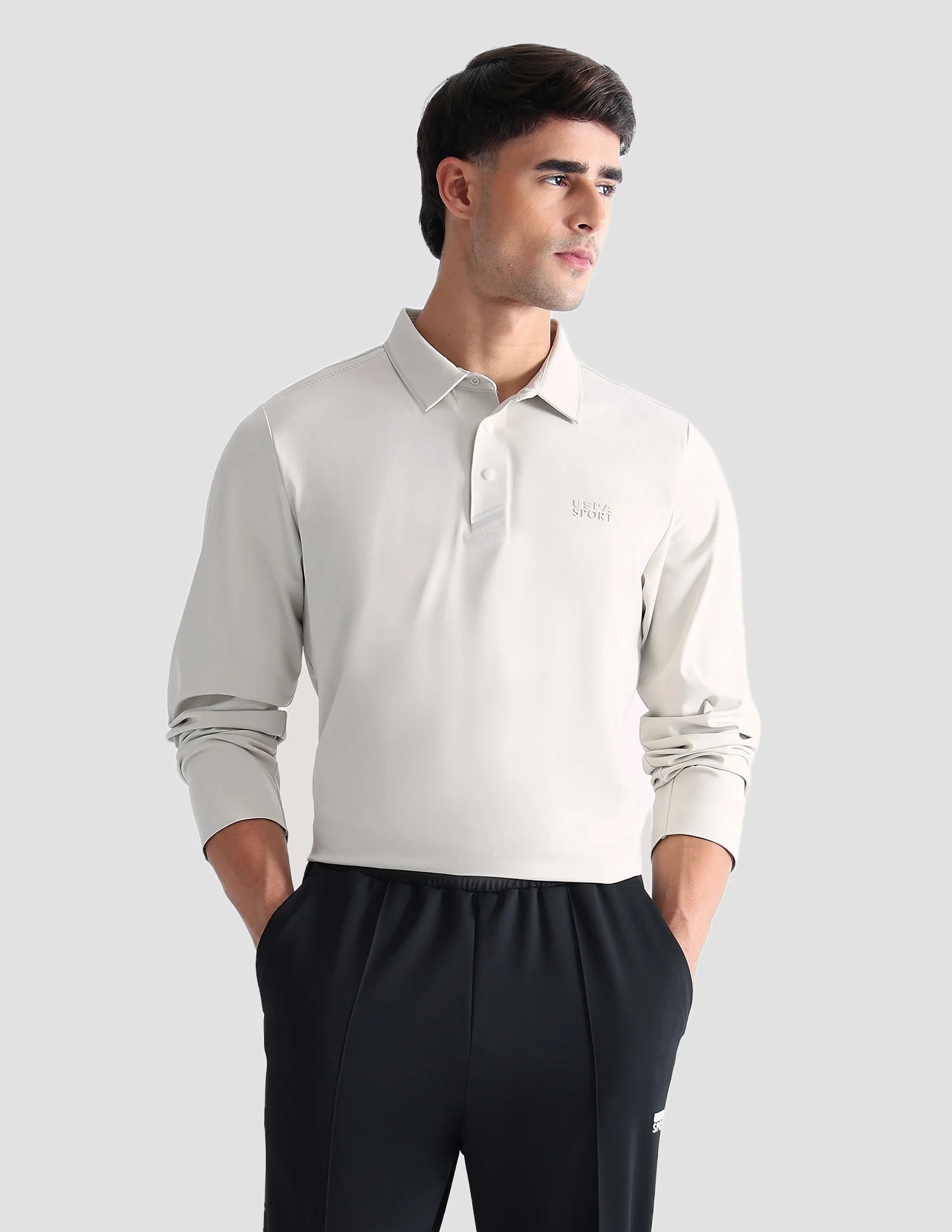 Solid Regular Fit Active Polo Shirt - Image 2