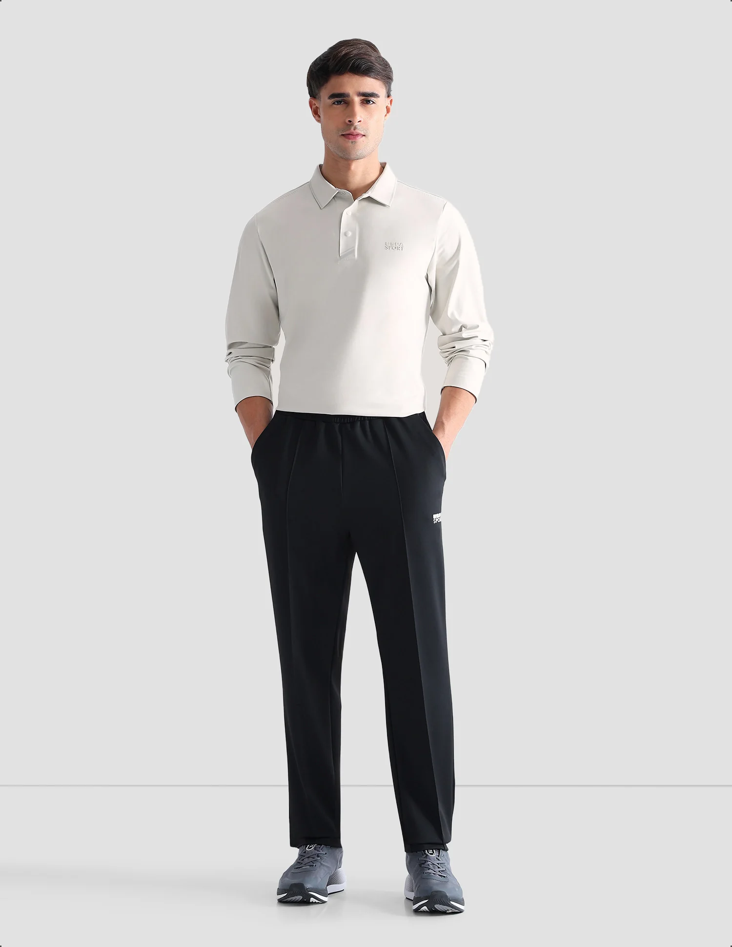 Solid Regular Fit Active Polo Shirt - Image 4